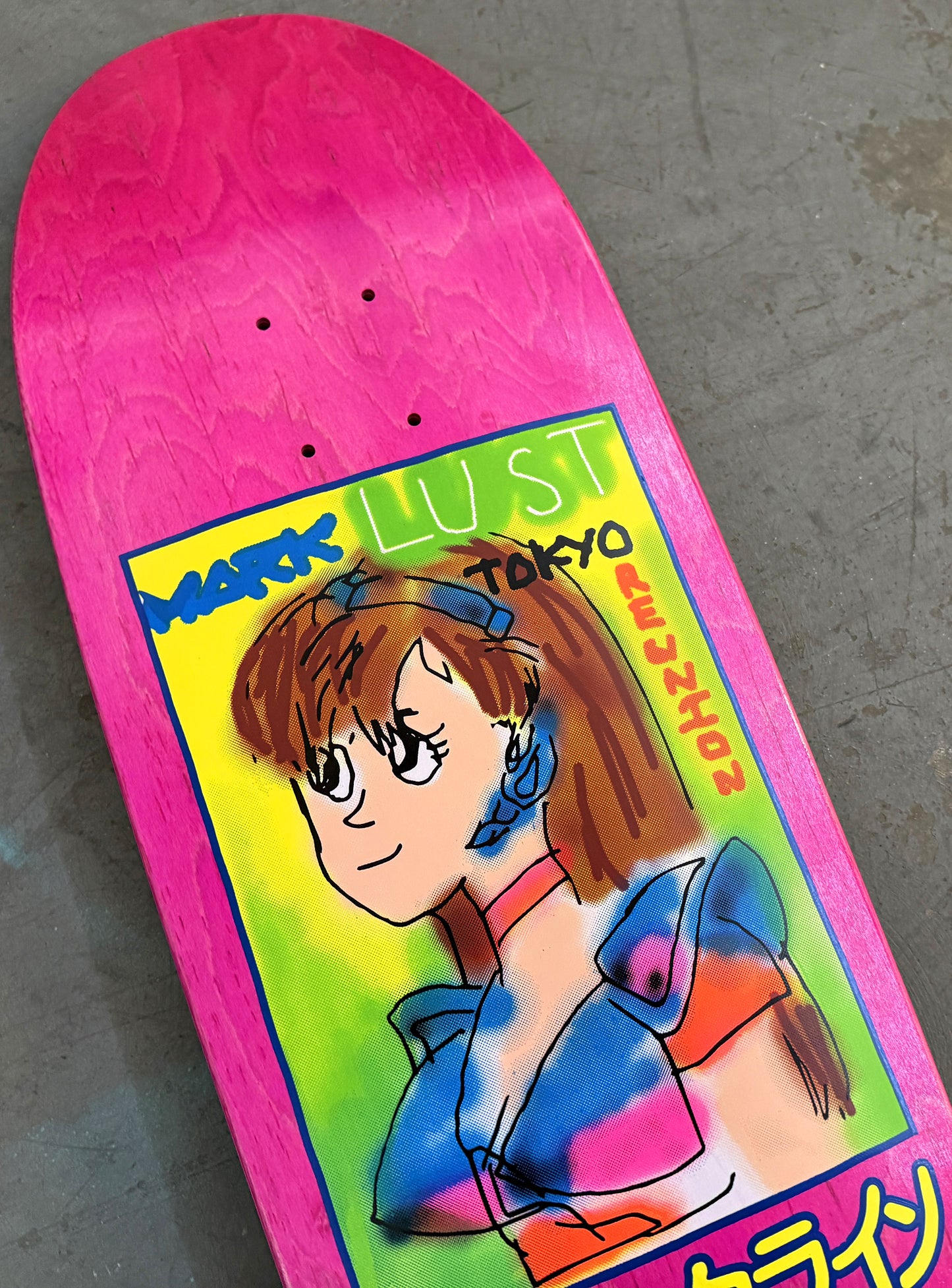 gonz dream girl hand screened PINK 9.75 X 31.25