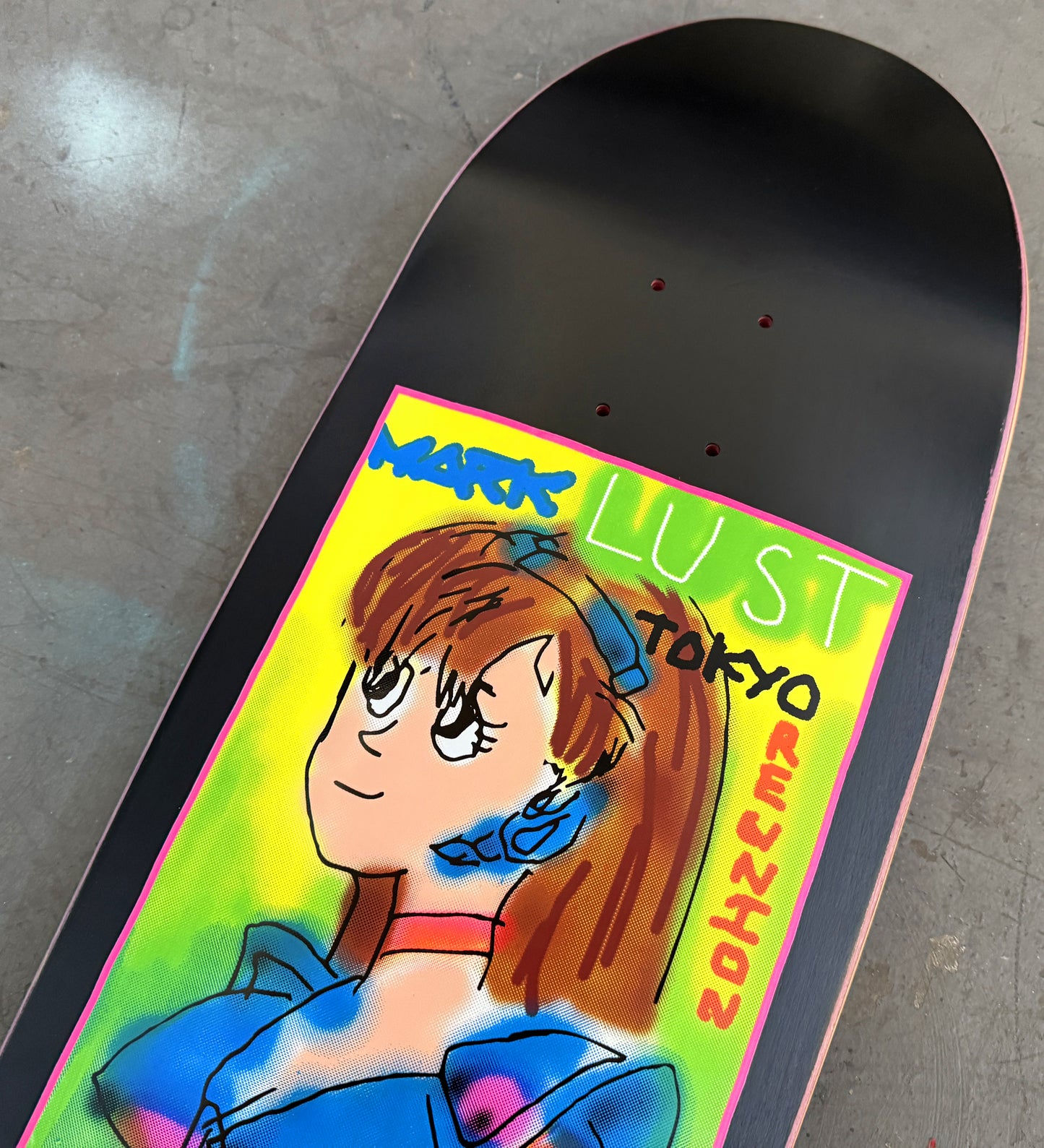 gonz dream girl hand screened MATTE BLACK 9.75 X 31.25