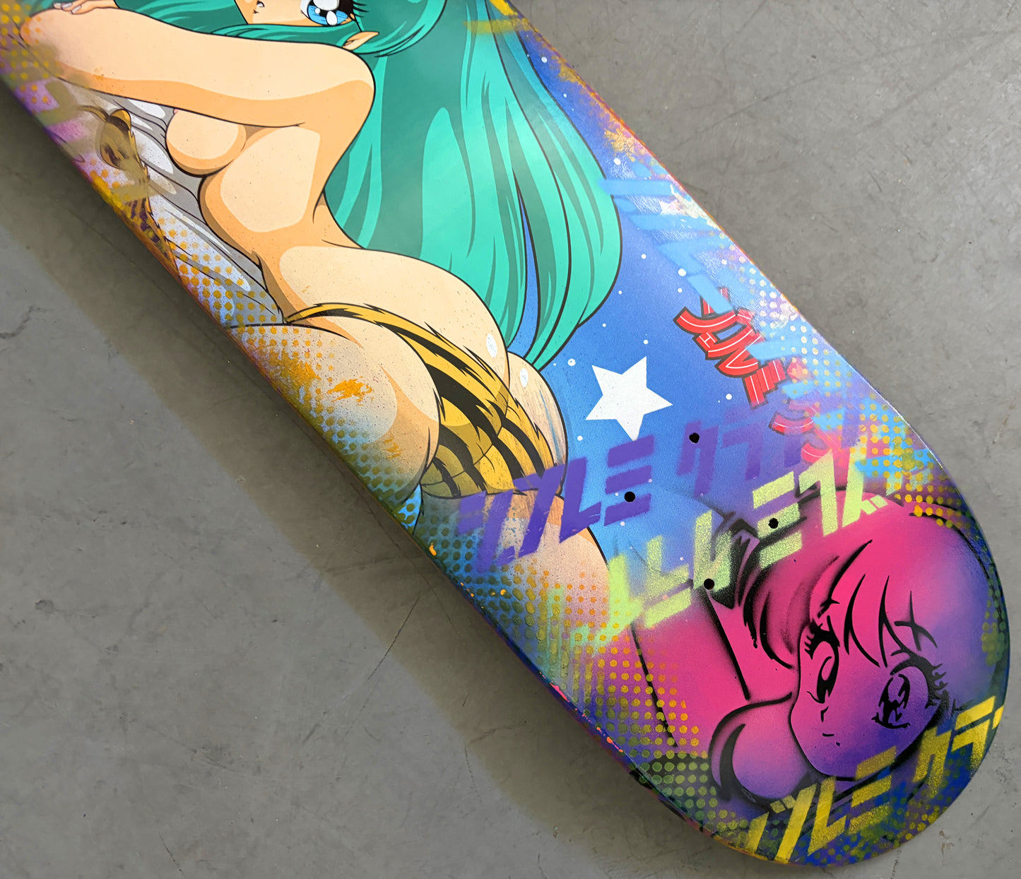 lum chan in bed 8.5 X 32.25 PINK/BLUE ANODIZED SIGNED 1 OF 1