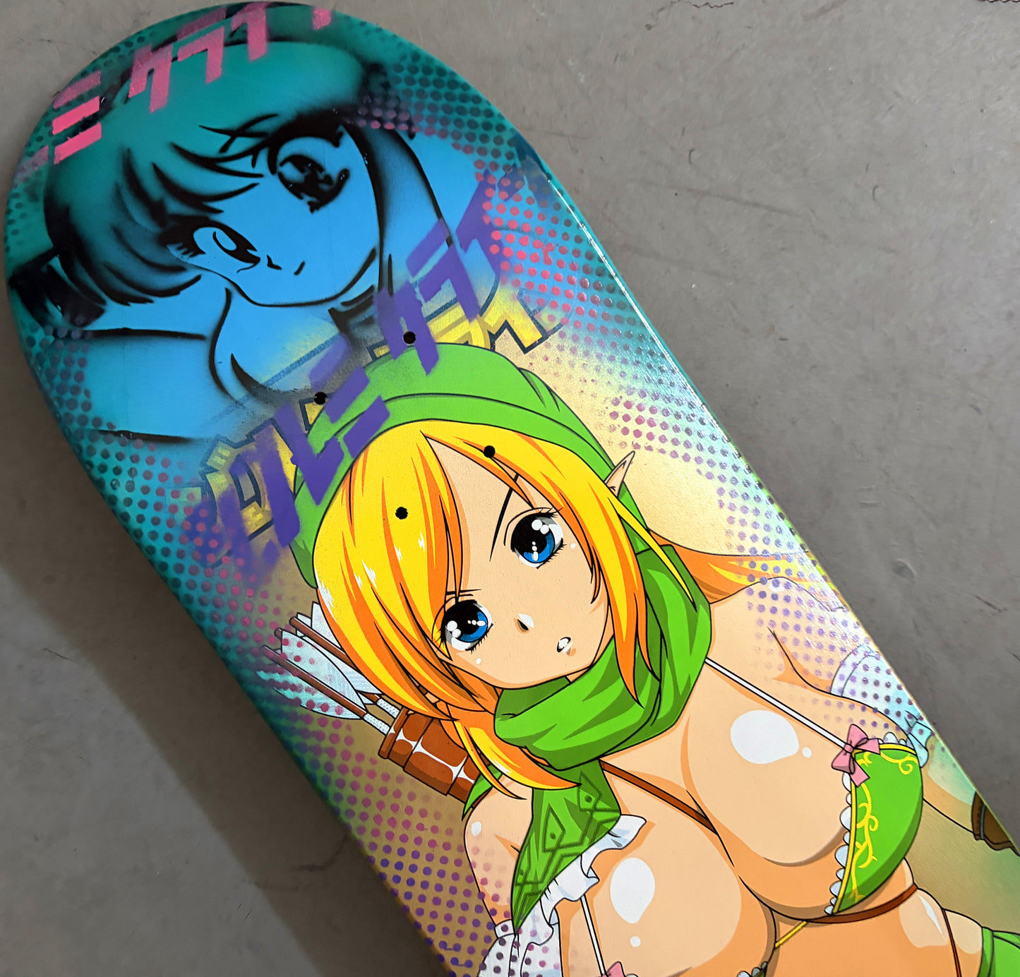 link METALLIC GOLD/BLUE/AQUA ANODIZED 8.25 X 32.25 SIGNED 1 OF 1