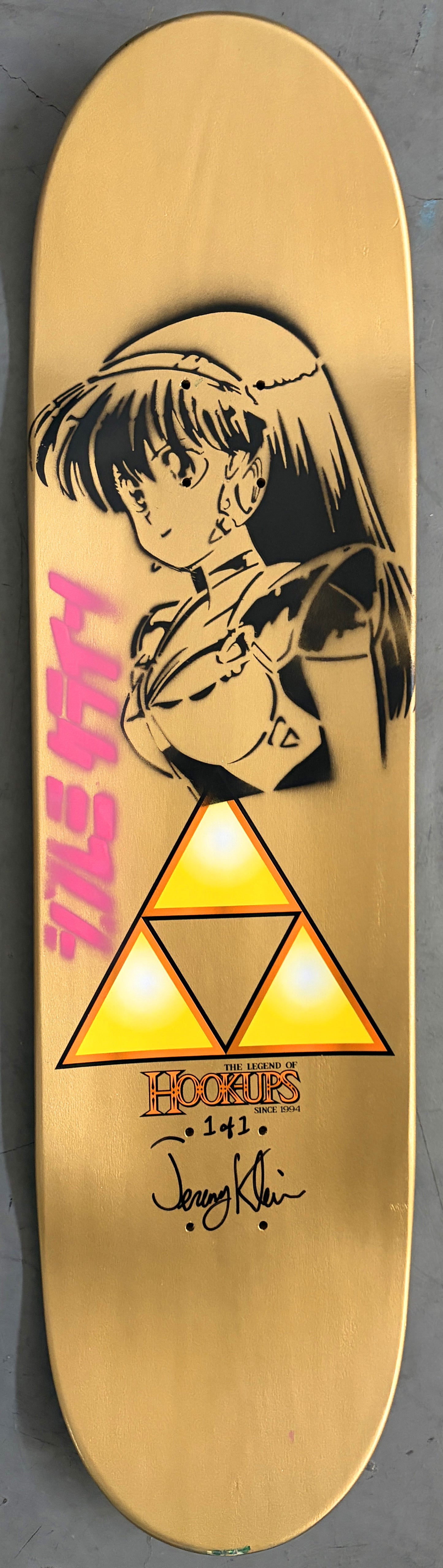 link METALLIC GOLD/BLUE/AQUA ANODIZED 8.25 X 32.25 SIGNED 1 OF 1