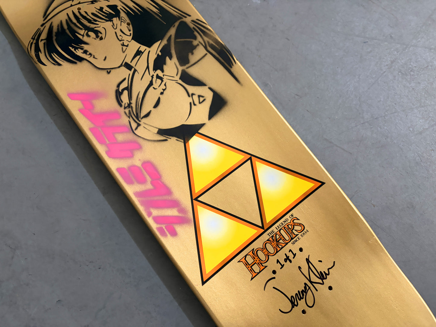 link METALLIC GOLD/BLUE/AQUA ANODIZED 8.25 X 32.25 SIGNED 1 OF 1