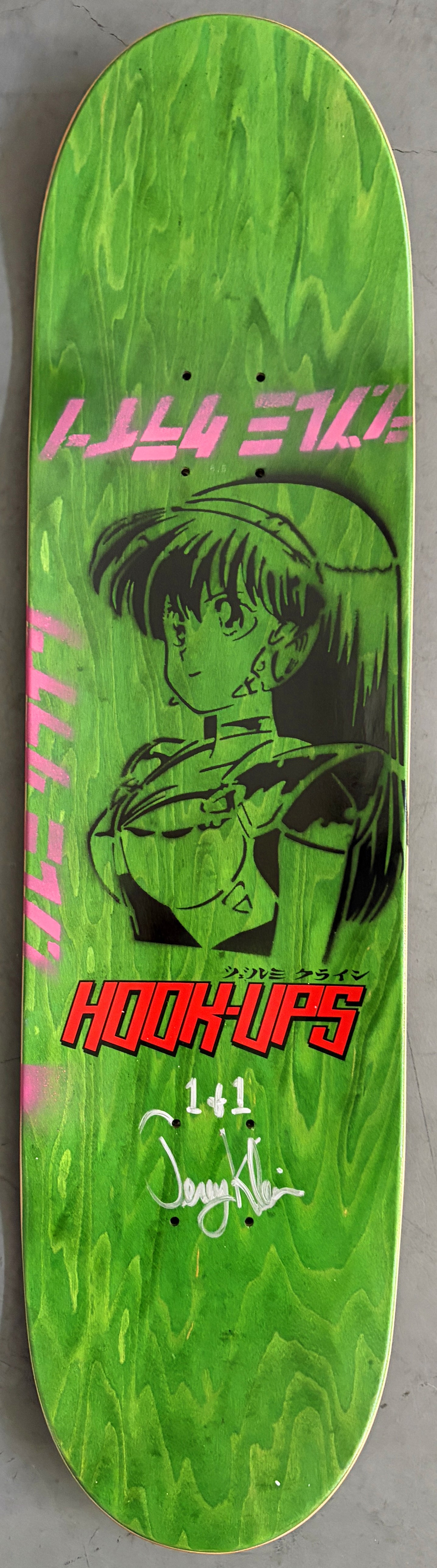 mai shiranui PINK/BLUE/RED ANODIZED 8.25 X 32.25 SIGNED 1 OF 1