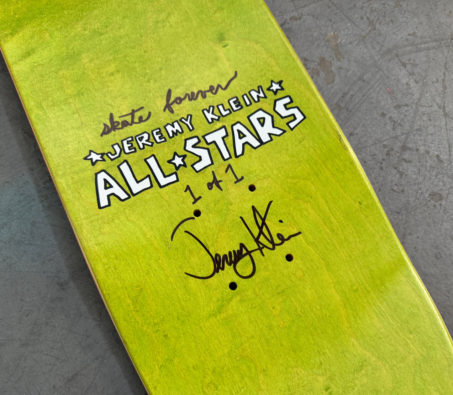 SIGNED Jeremy klein ALL STARS RED/ORANGE 7.5 classic HAND SCREENED 1 of 1