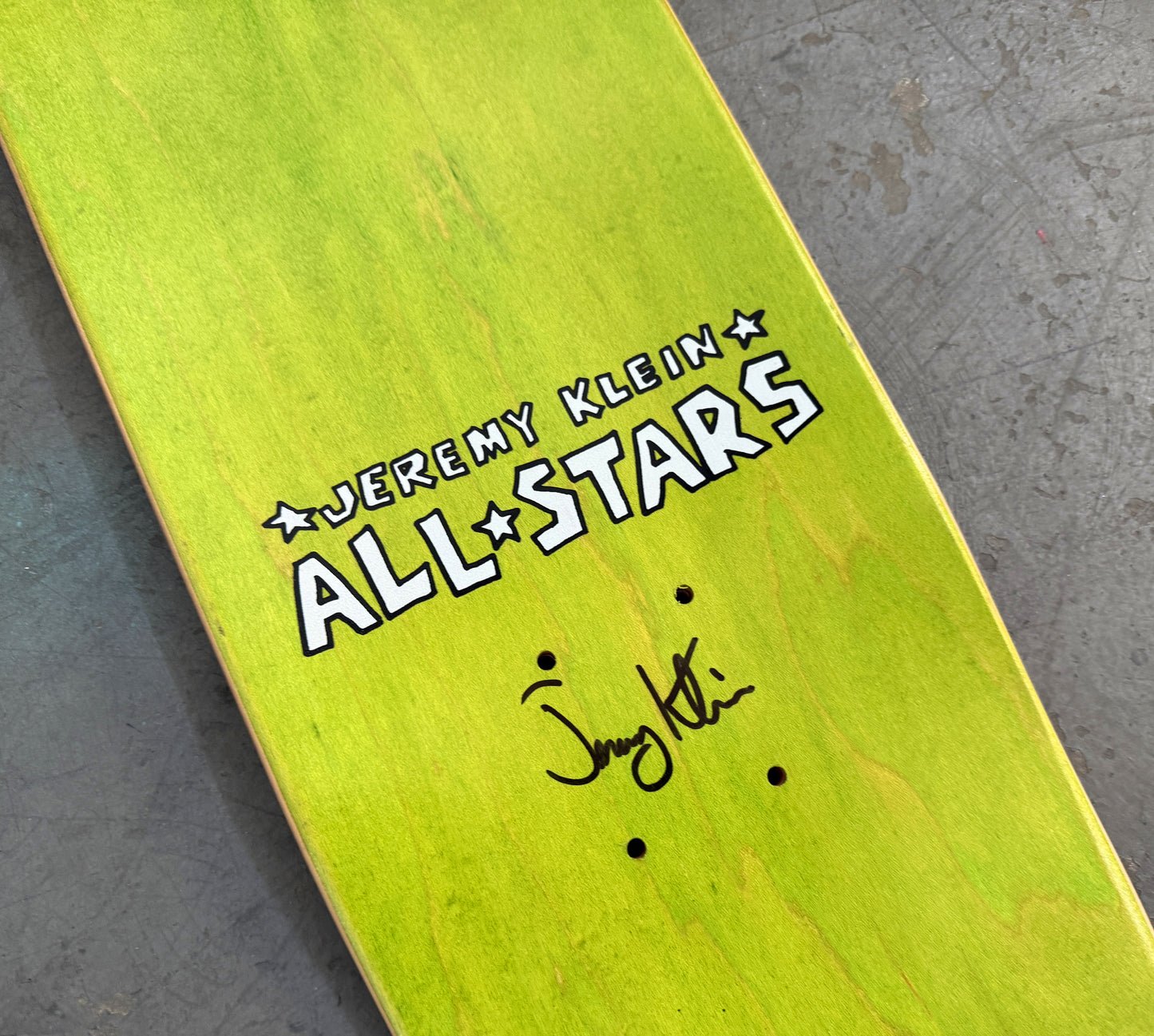 SIGNED jeremy klein ALL STARS 7.5 classic HAND SCREENED ASSORTED COLORS