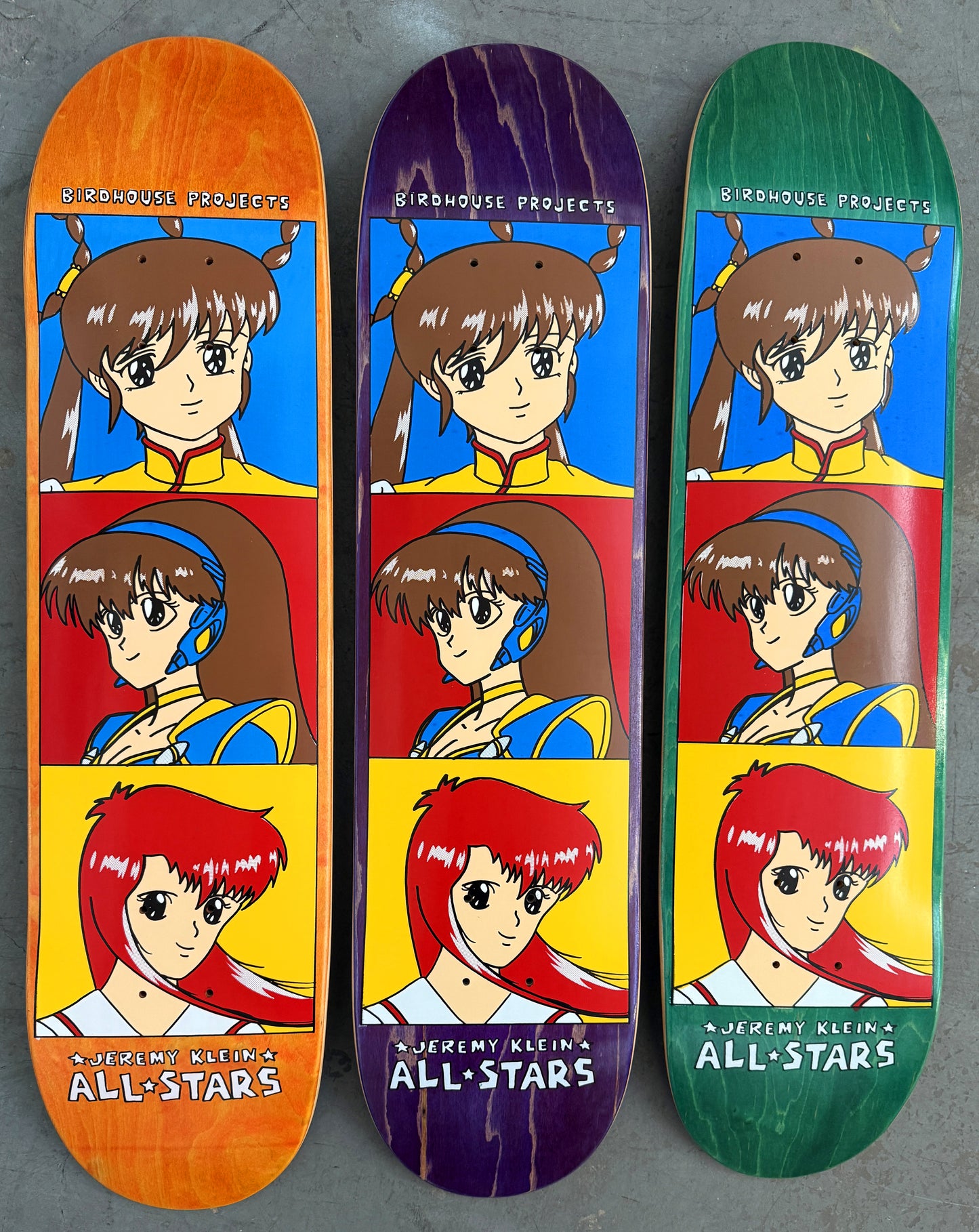 SIGNED jeremy klein ALL STARS 7.5 classic HAND SCREENED ASSORTED COLORS