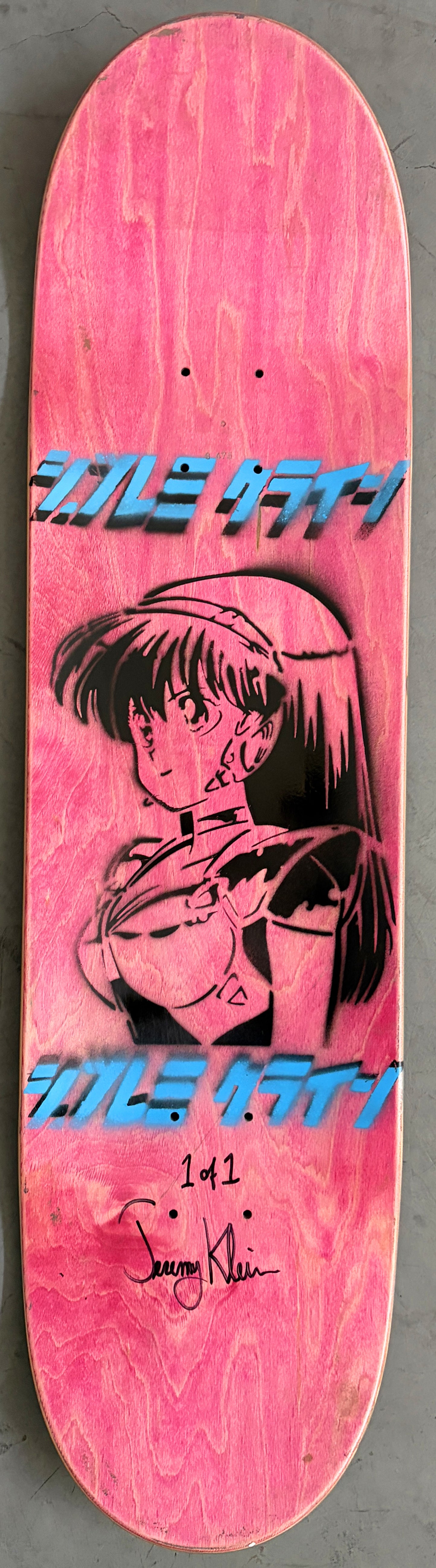 dream girl collage 8.5 X 32.25 SILVER/PURPLE ANODIZED HAND PAINTED SIGNED 1 of 1