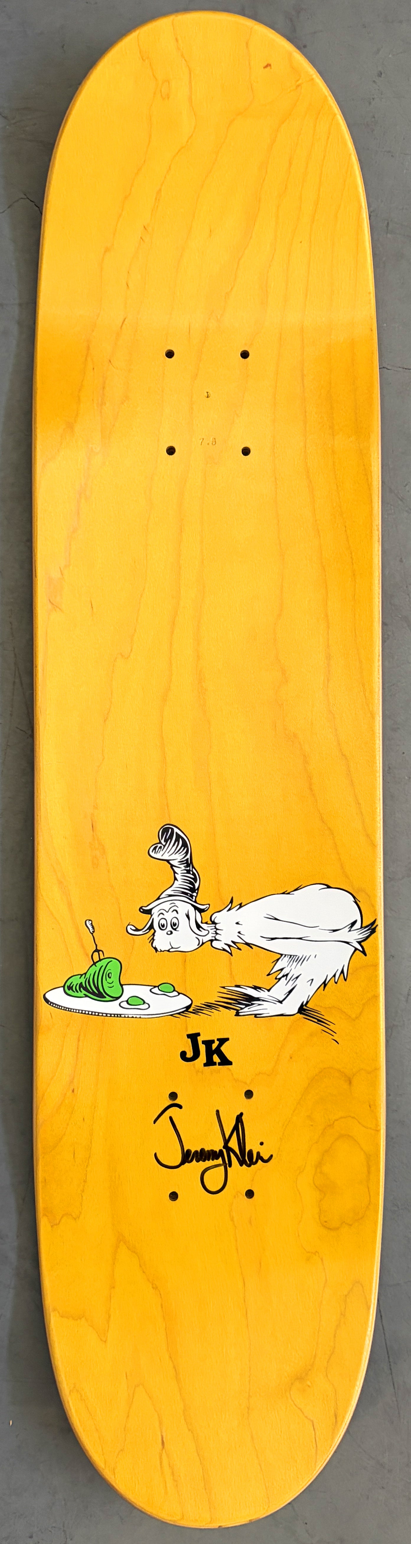 SIGNED green eggs board OG COLOR 7.5 X 31.75 HAND SCREENED