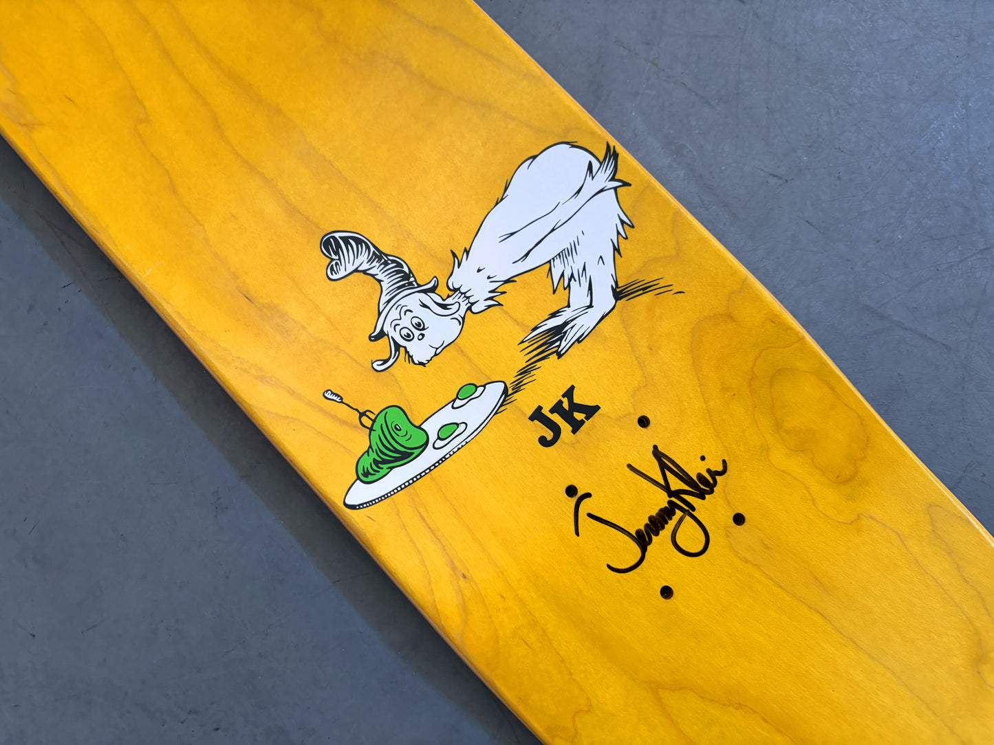 SIGNED green eggs board OG COLOR 7.5 X 31.75 HAND SCREENED