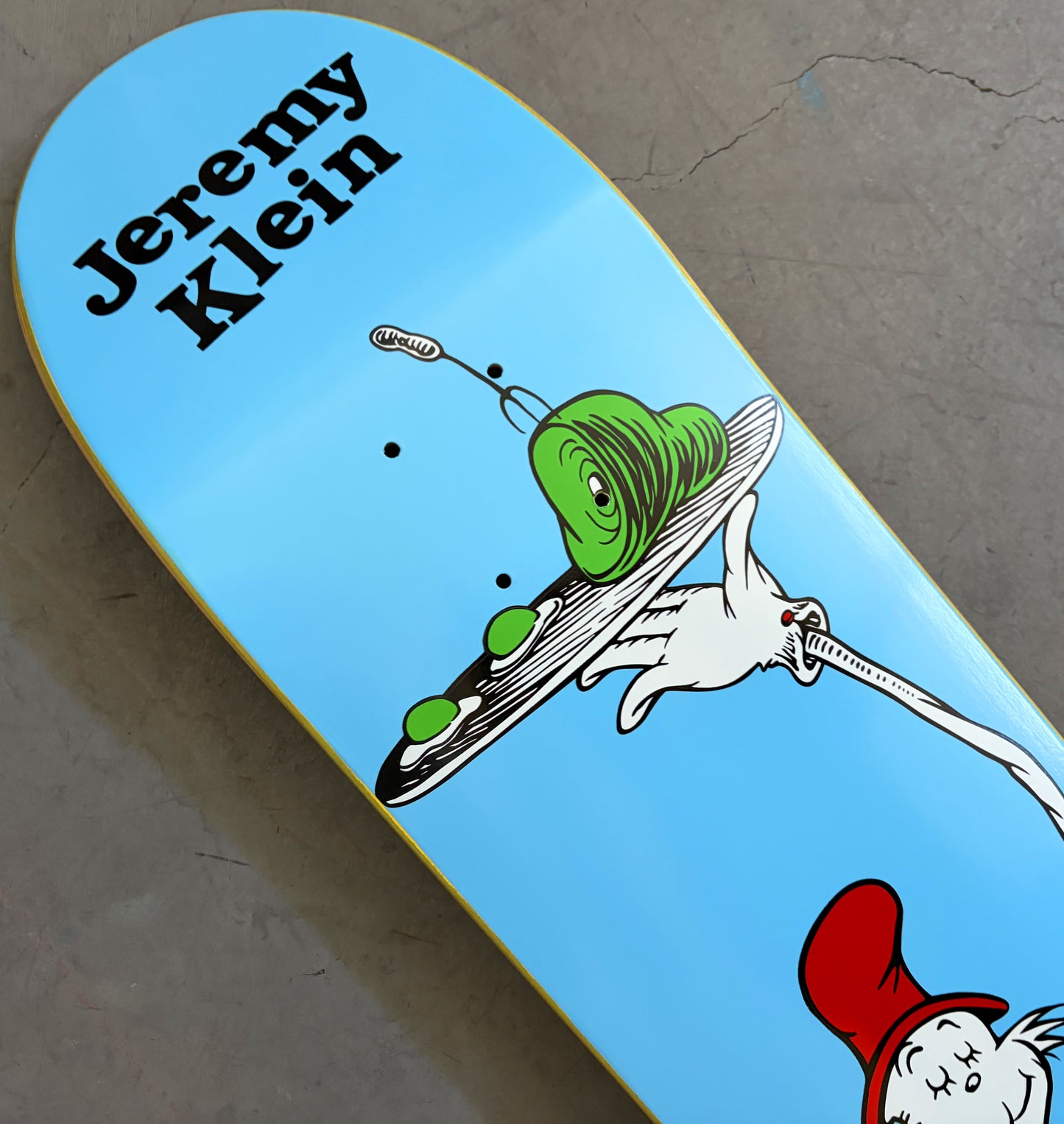 SIGNED green eggs board BLUE 7.5 X 31.75 HAND SCREENED ONLY 4 IN THIS COLORWAY