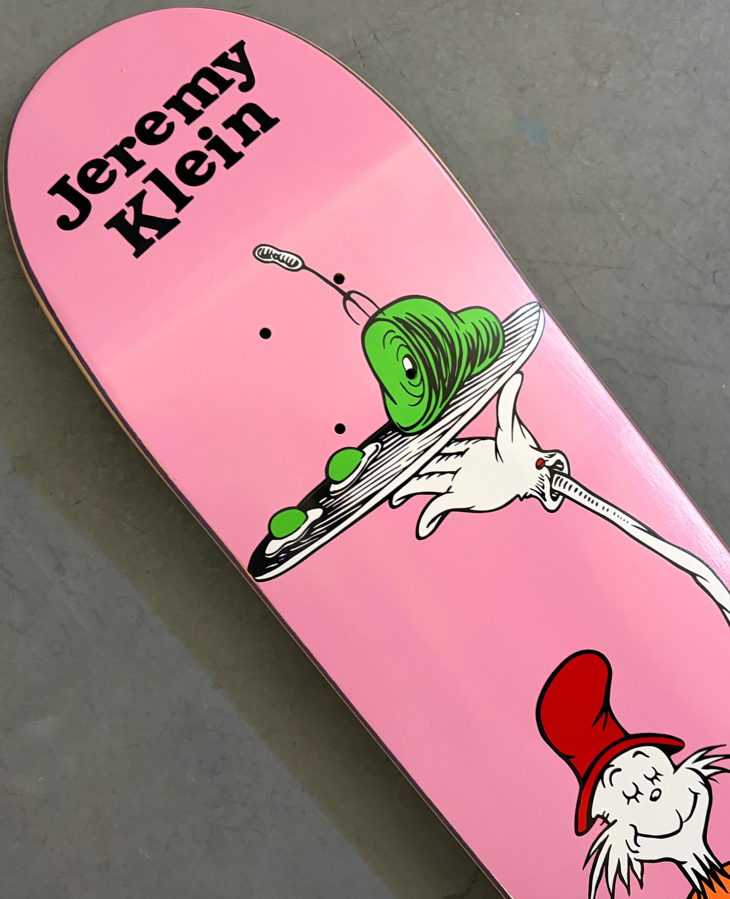 SIGNED green eggs board PINK 7.5 X 31.75 HAND SCREENED ONLY 4 IN THIS COLORWAY