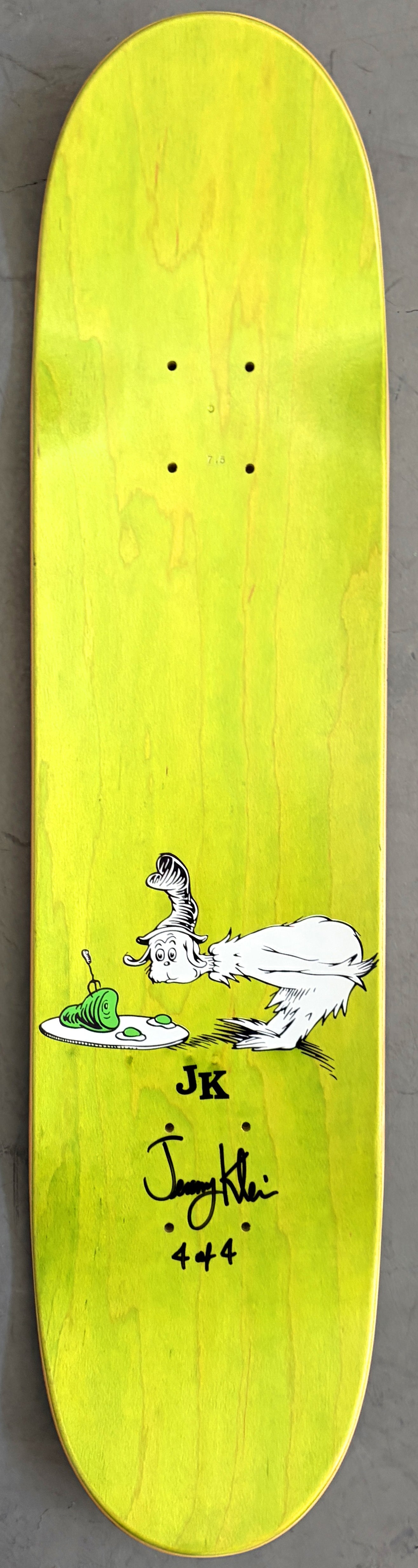 SIGNED green eggs board PINK 7.5 X 31.75 HAND SCREENED ONLY 4 IN THIS COLORWAY