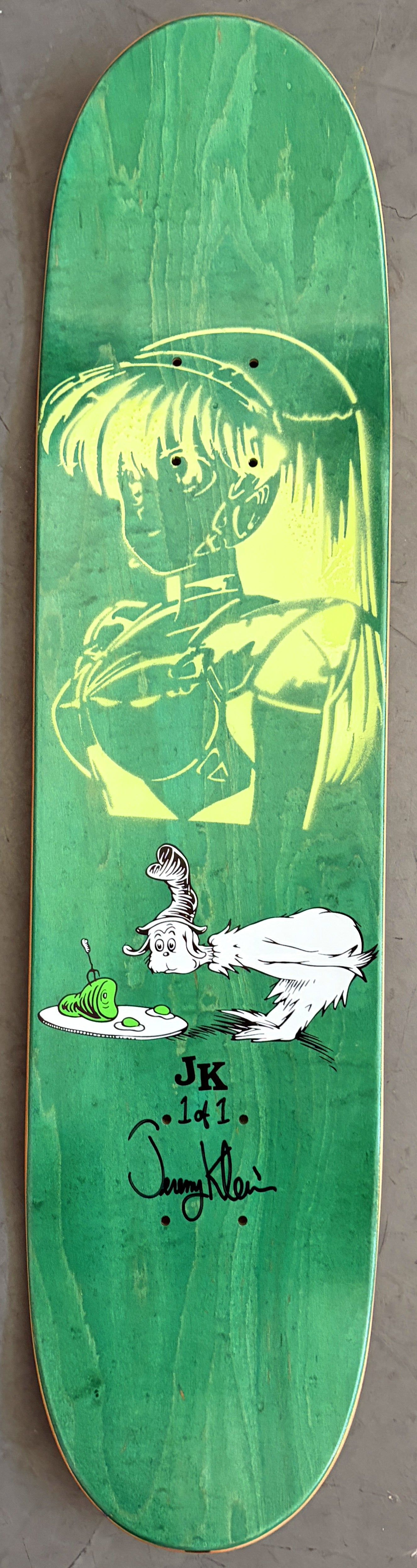 SIGNED green eggs board OG COLOR MIXED PROCESS 7.5 X 31.75 HAND SCREENED 1 OF 1