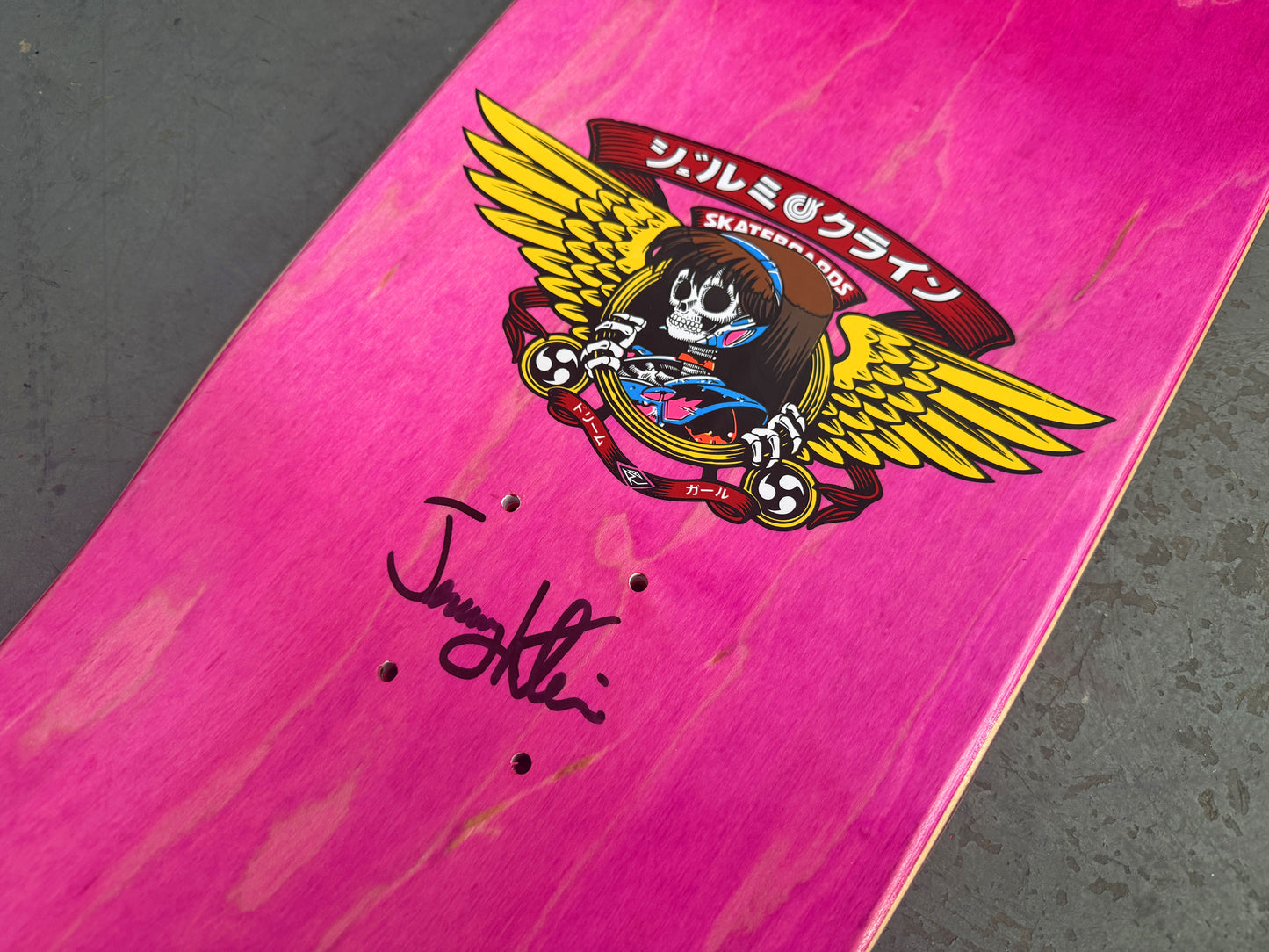 SIGNED dream hawk FLOURESCENT PINK 9.5 X 31.75