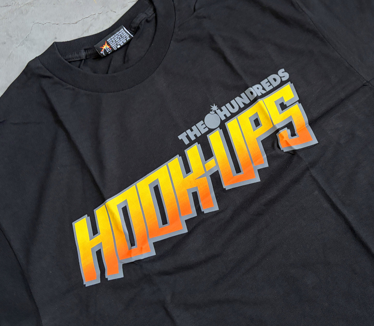 HOOK-UPS X HUNDREDS logo - BLACK - NEW OLD STOCK FROM 2013