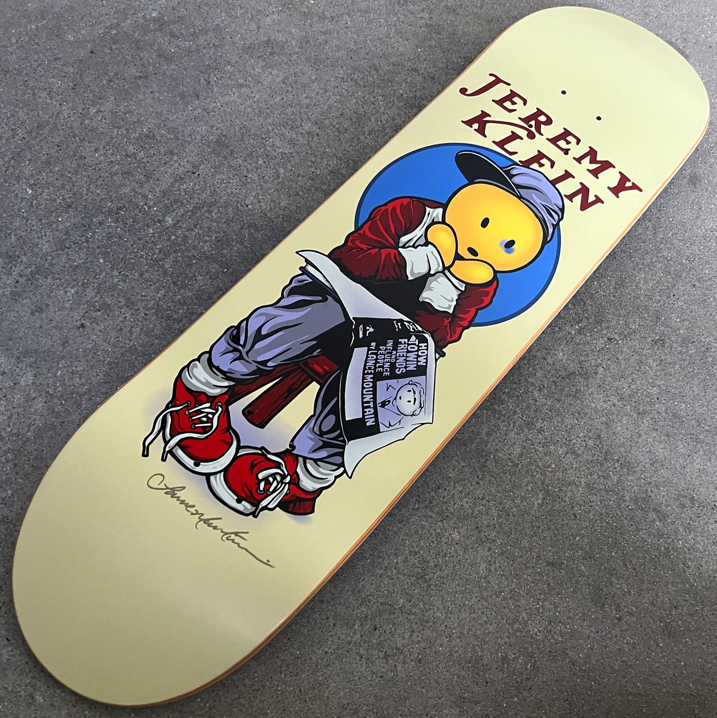 SIGNED BY LANCE black eye kid board by lance mountain 8.5 X 32.25