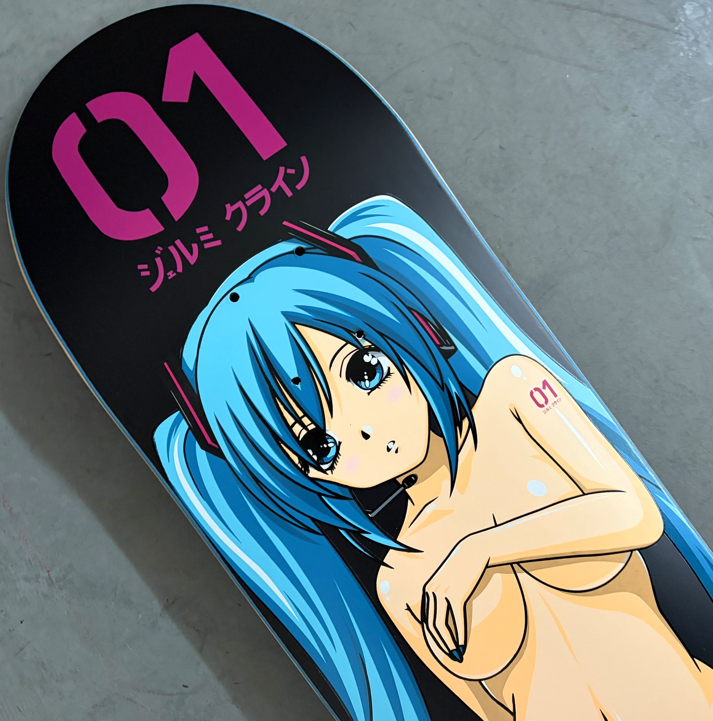 hatsune MATTE BLACK 8.5 X 32.25 HAND SCREENED