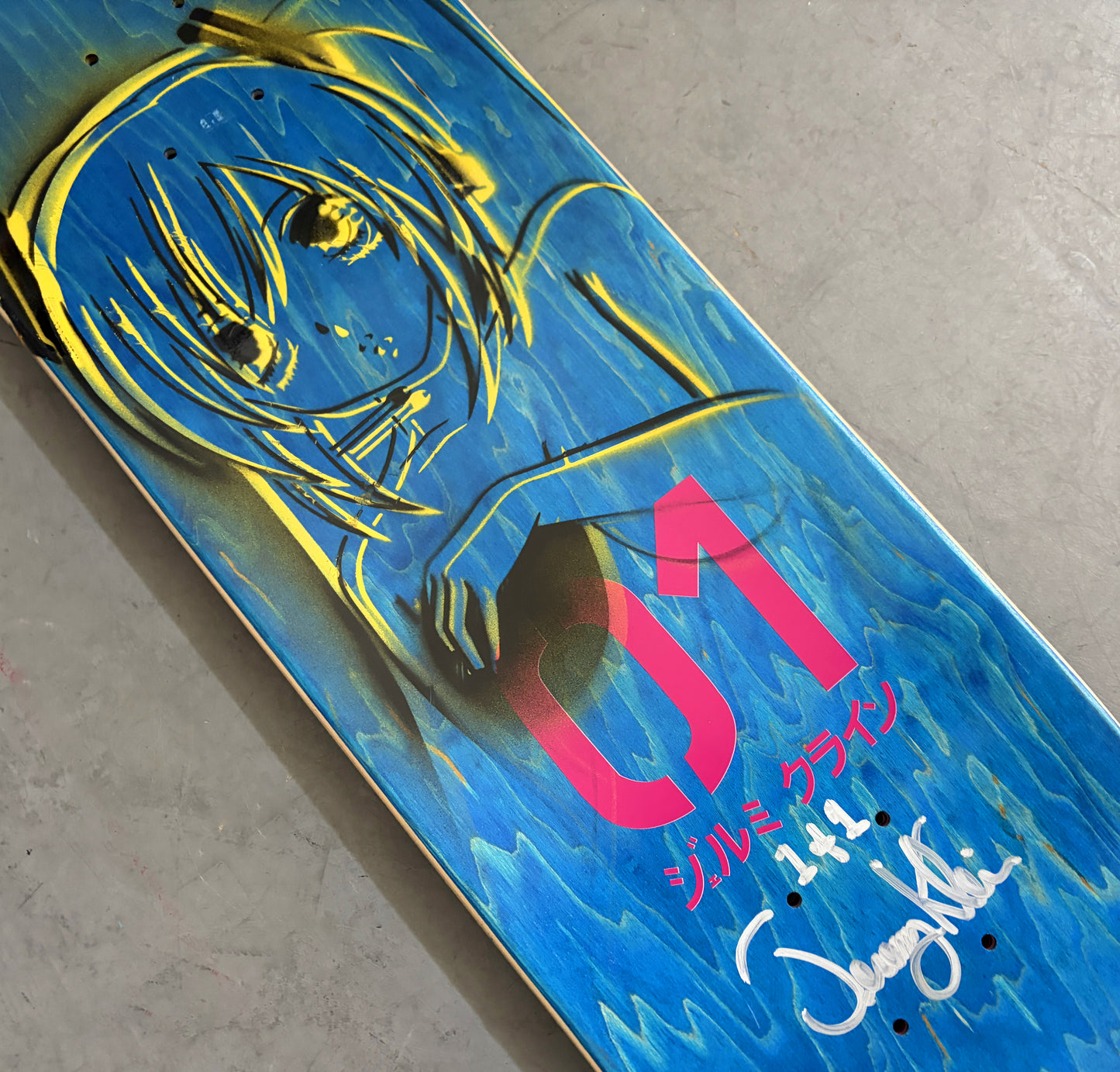 hatsune PINK/PURPLE SPARKLE MIXED PROCESS 8.5 X 32.25 HAND SCREENED 1 OF 1