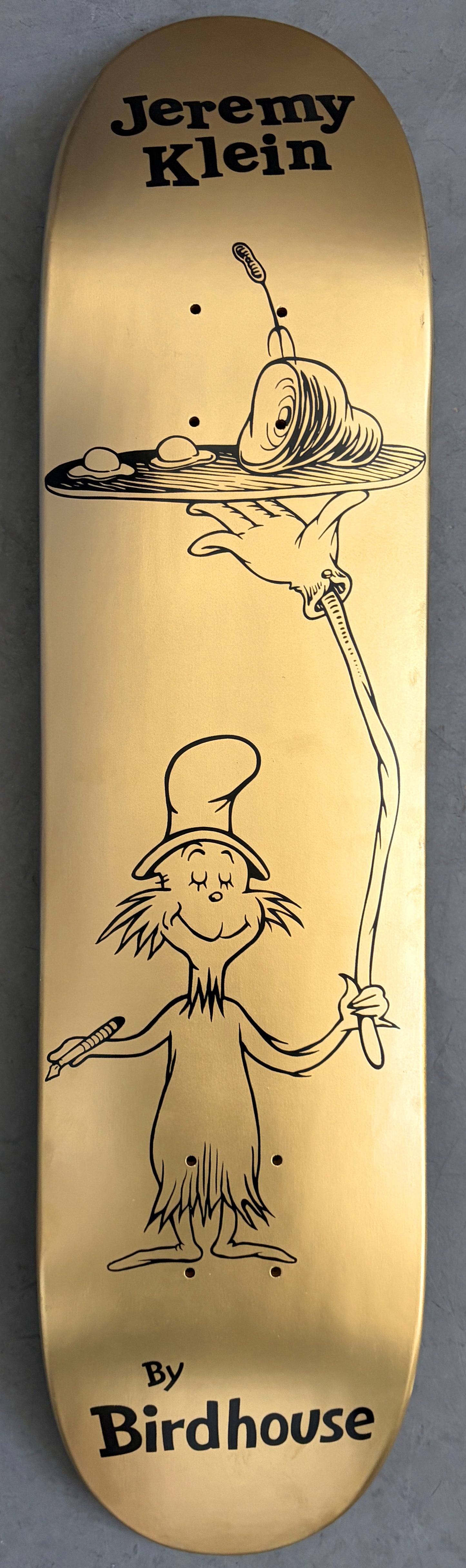 SIGNED green eggs METALLIC GOLD MIXED PROCESS 7.5 X 31.75 HAND SCREENED 1 OF 1