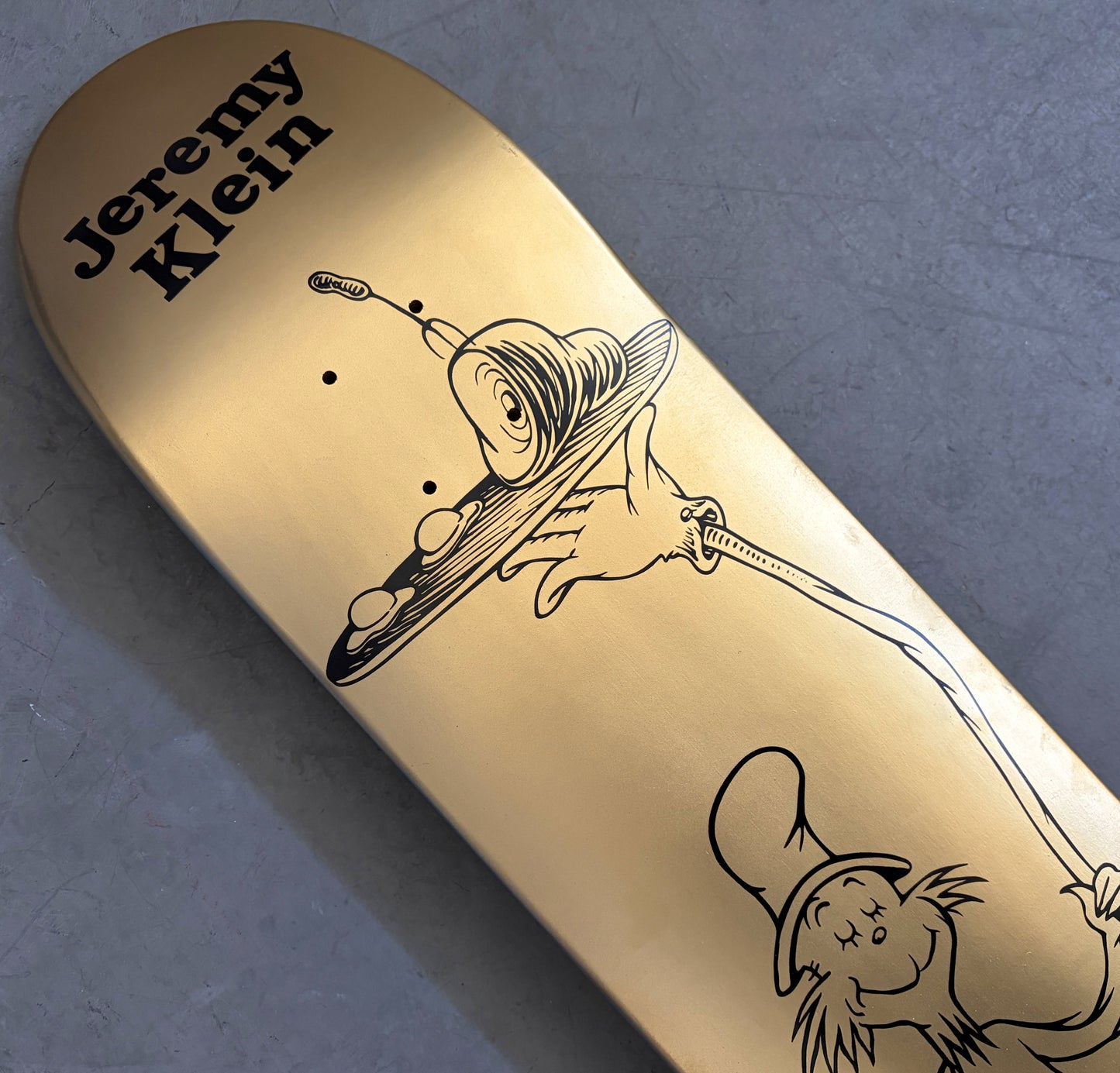 SIGNED green eggs METALLIC GOLD MIXED PROCESS 7.5 X 31.75 HAND SCREENED 1 OF 1