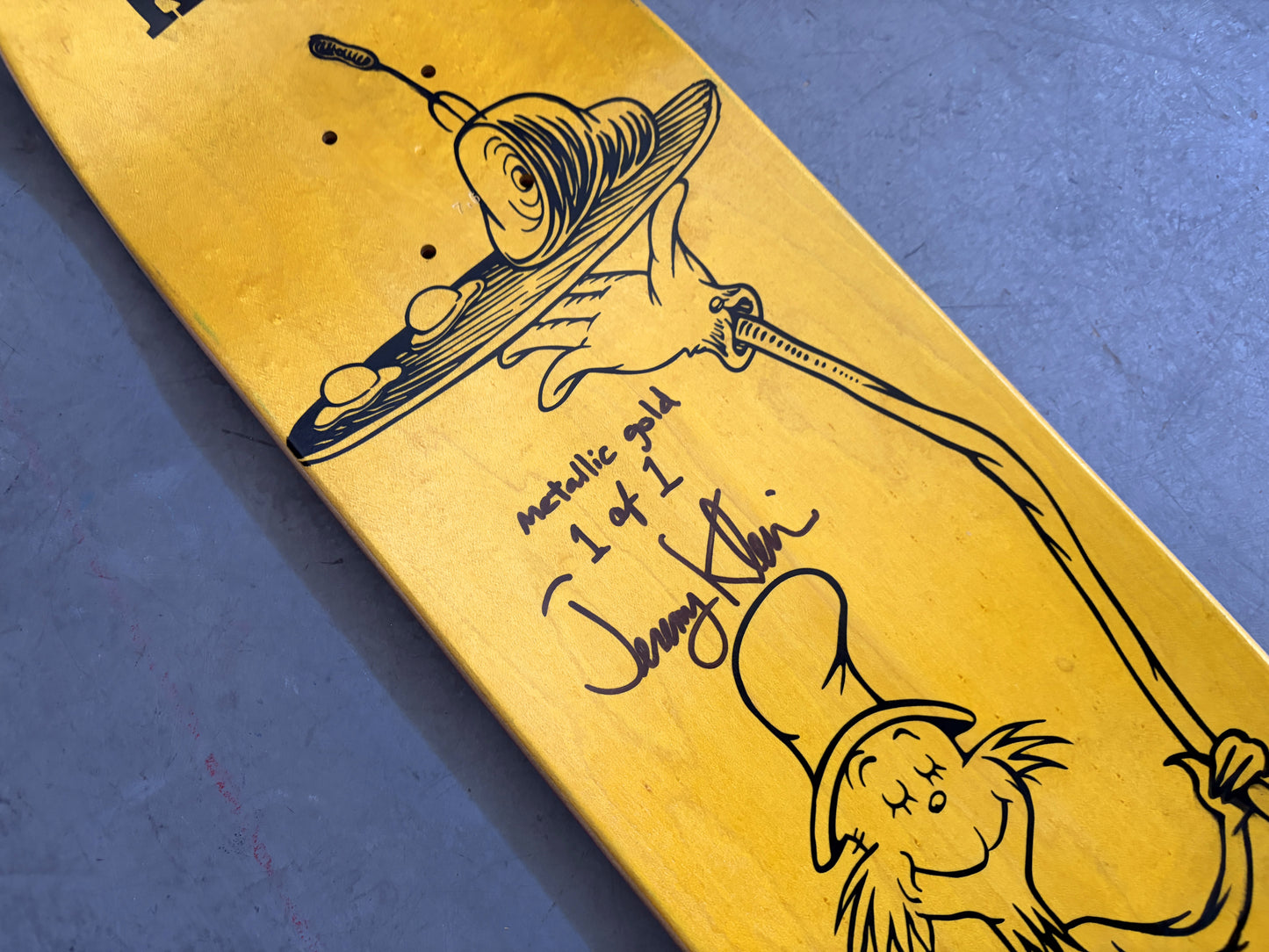 SIGNED green eggs METALLIC GOLD MIXED PROCESS 7.5 X 31.75 HAND SCREENED 1 OF 1