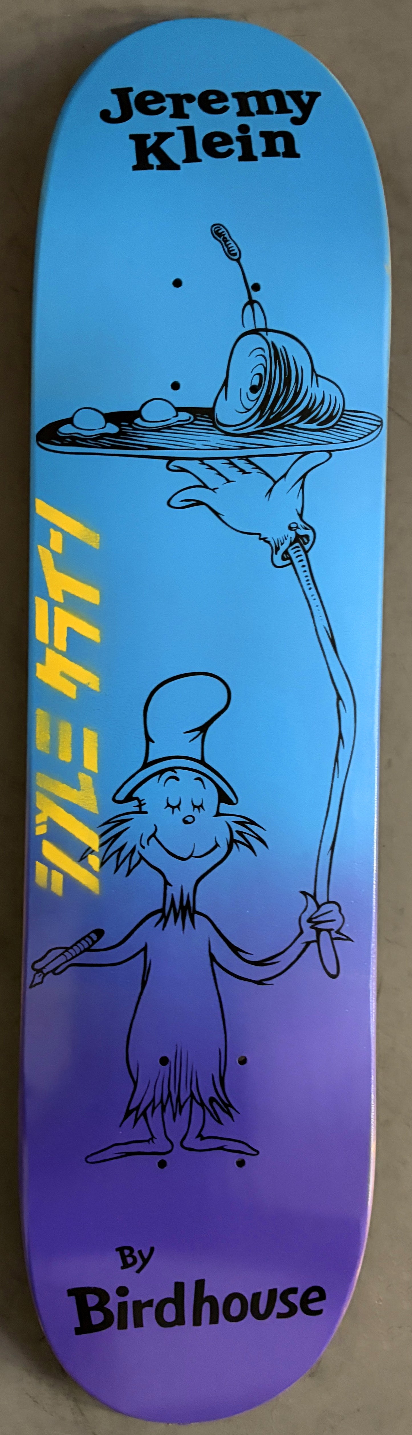 SIGNED green eggs BLUE/PURPLE MIXED PROCESS 7.5 X 31.75 HAND SCREENED 1 OF 1