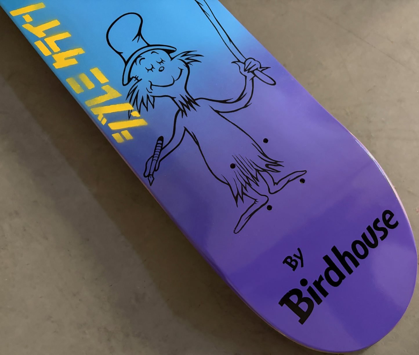 SIGNED green eggs BLUE/PURPLE MIXED PROCESS 7.5 X 31.75 HAND SCREENED 1 OF 1