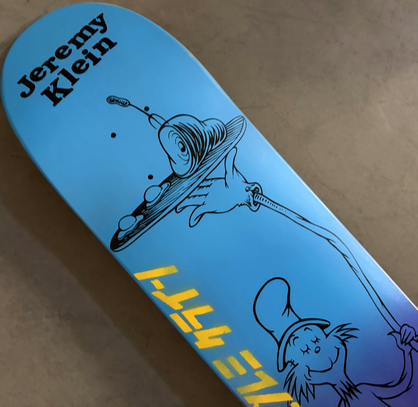 SIGNED green eggs BLUE/PURPLE MIXED PROCESS 7.5 X 31.75 HAND SCREENED 1 OF 1