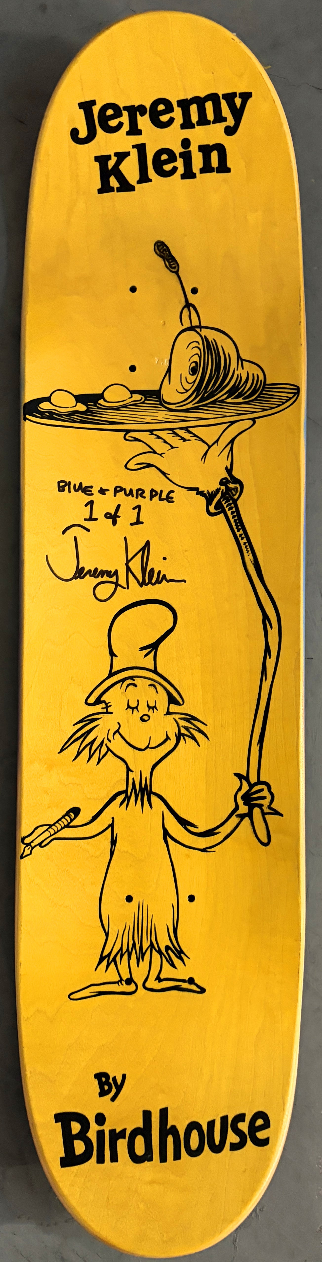 SIGNED green eggs BLUE/PURPLE MIXED PROCESS 7.5 X 31.75 HAND SCREENED 1 OF 1