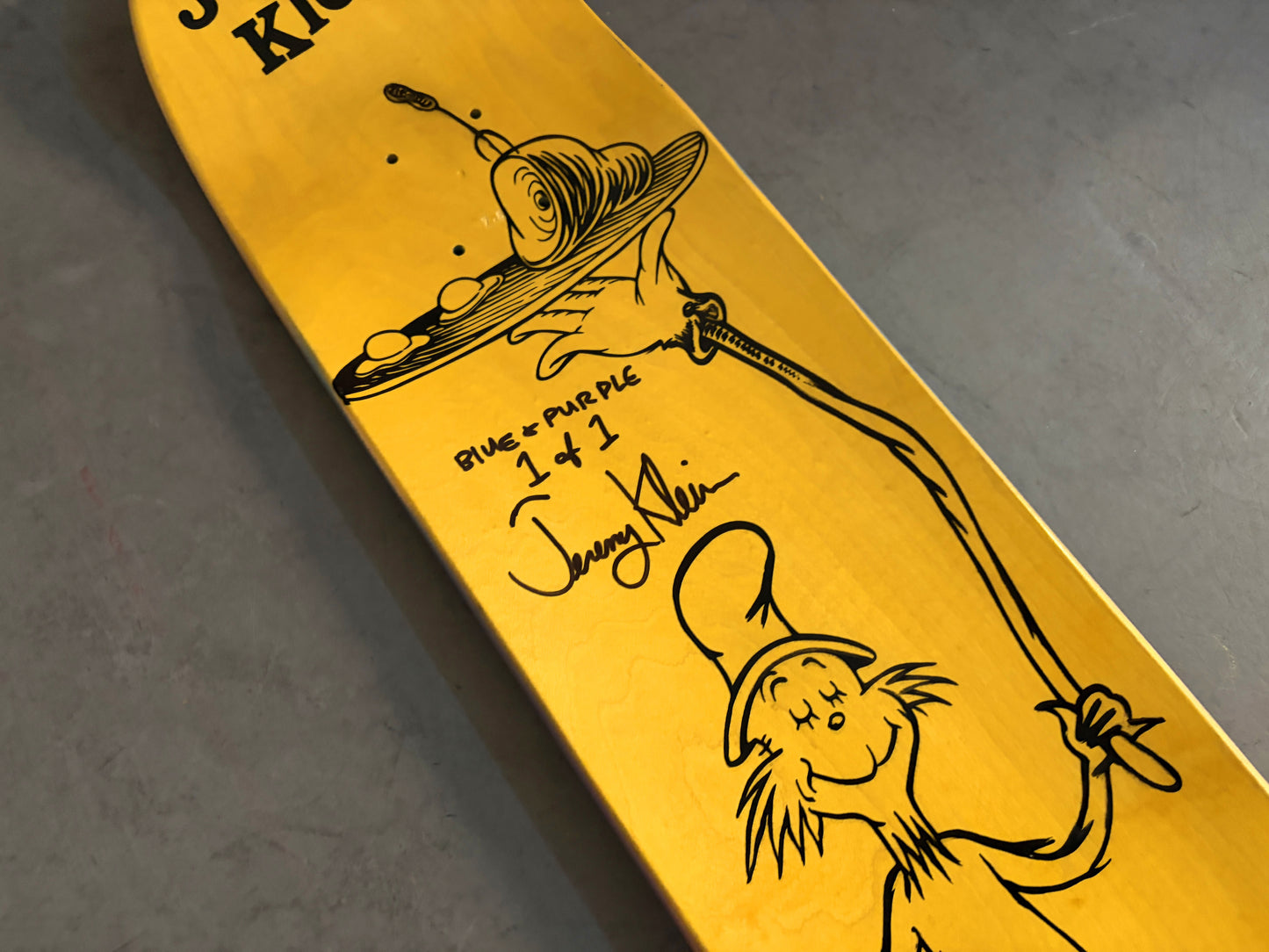 SIGNED green eggs BLUE/PURPLE MIXED PROCESS 7.5 X 31.75 HAND SCREENED 1 OF 1