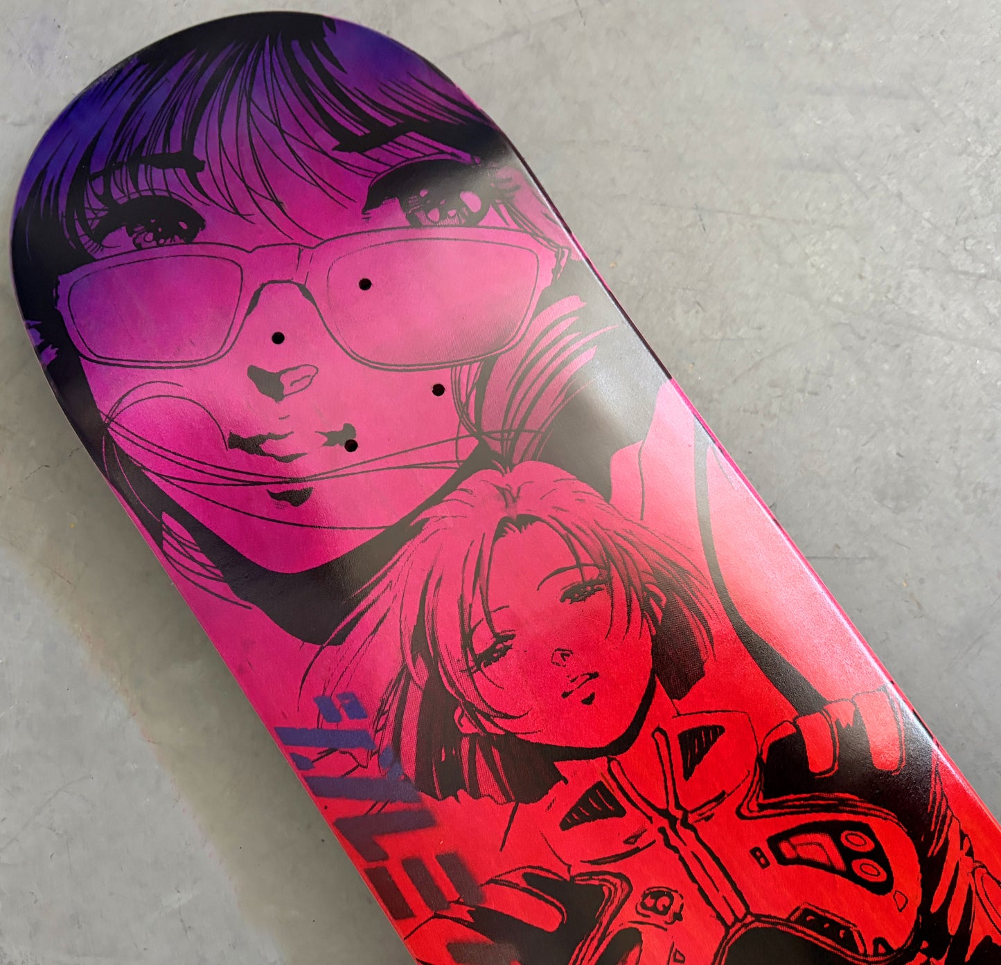 macross  8.5 X 32.25 PINK STAIN/RED/PURPLE ANODIZED MIXED PROCESS SIGNED 1 of 1