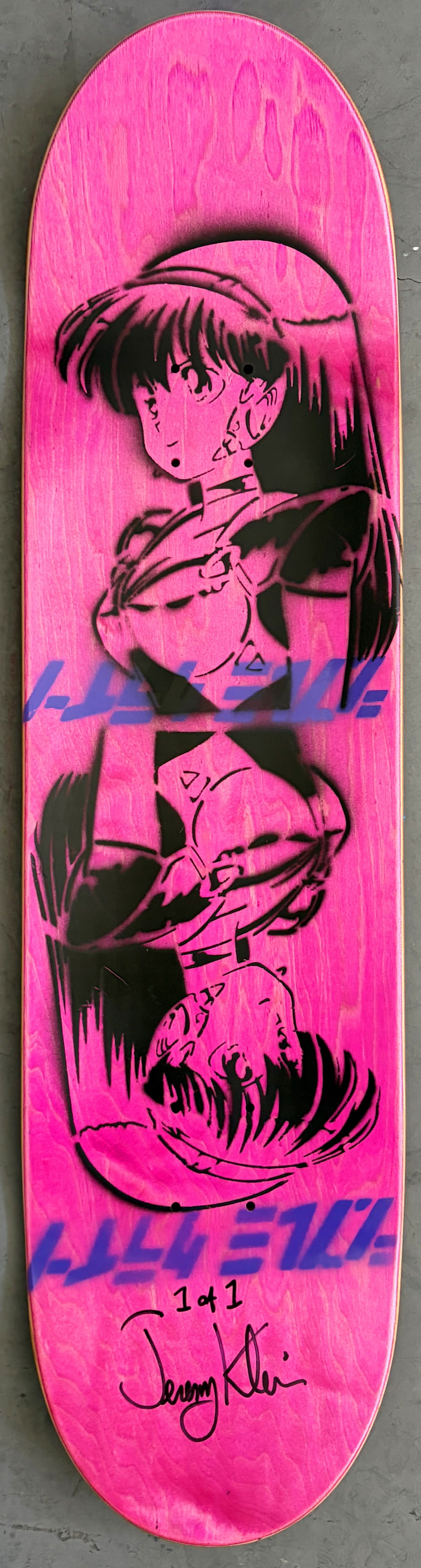 macross  8.5 X 32.25 PINK STAIN/RED/PURPLE ANODIZED MIXED PROCESS SIGNED 1 of 1