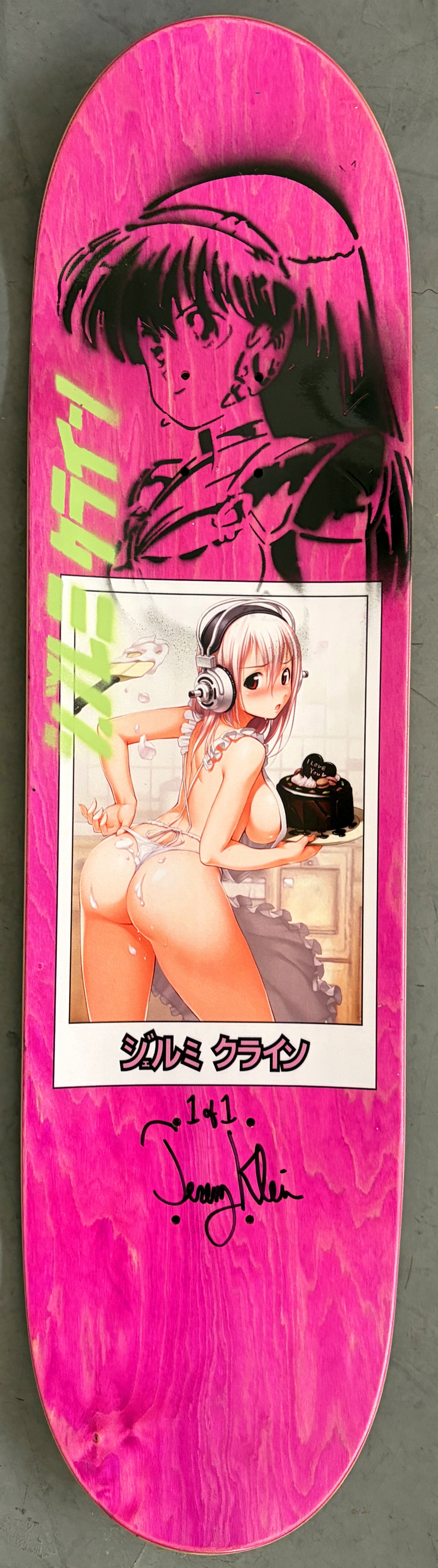 cooking sonico 8.5 X 32.25 BLUE/PURPLE/YELLOW/PINK MIXED PROCESS SIGNED 1 OF 1