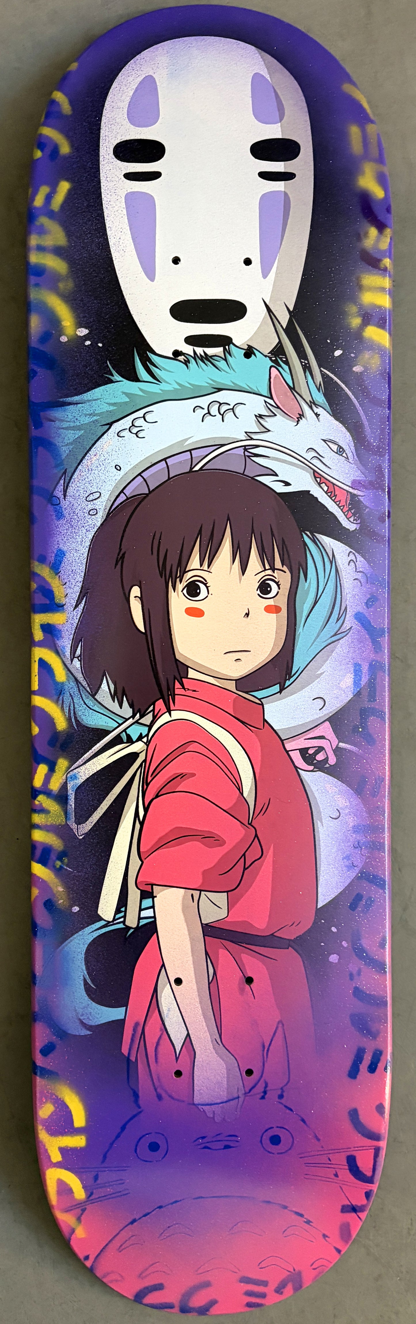 spirited away 8.5 X 32.25 PURPLE/PINK W/GLITTER  MIXED PROCESS SIGNED 1 of 1