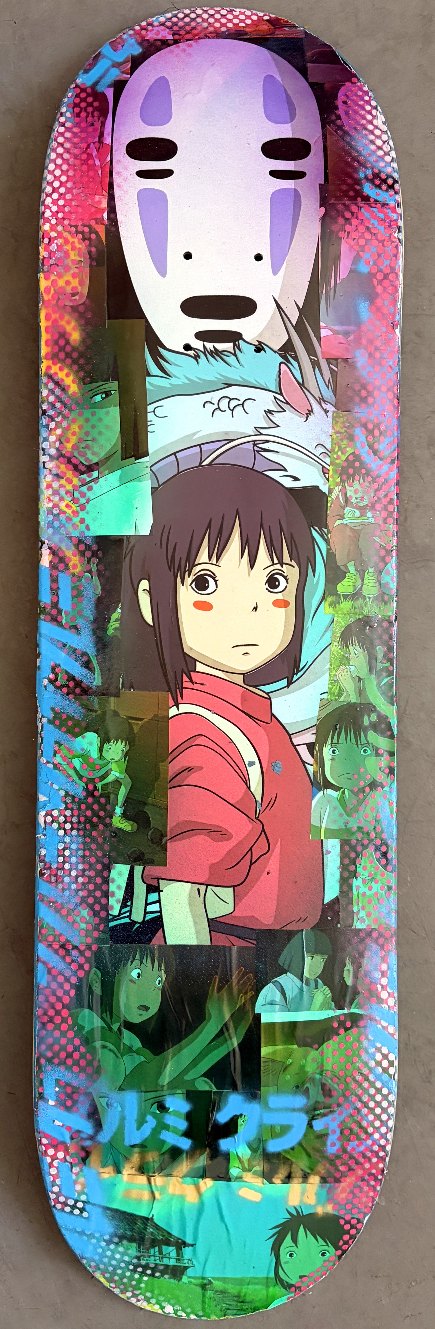 spirited away 8.5 X 32.25 COMICS COLLAGE MIXED PROCESS SIGNED 1 of 1