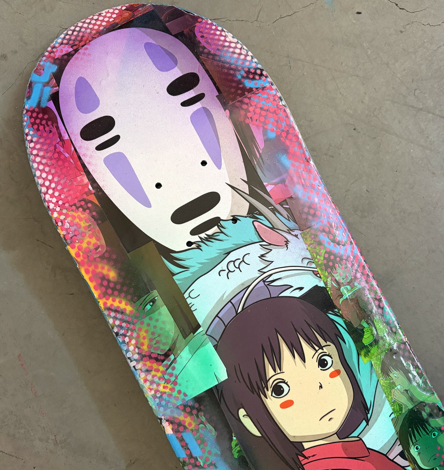 spirited away 8.5 X 32.25 COMICS COLLAGE MIXED PROCESS SIGNED 1 of 1