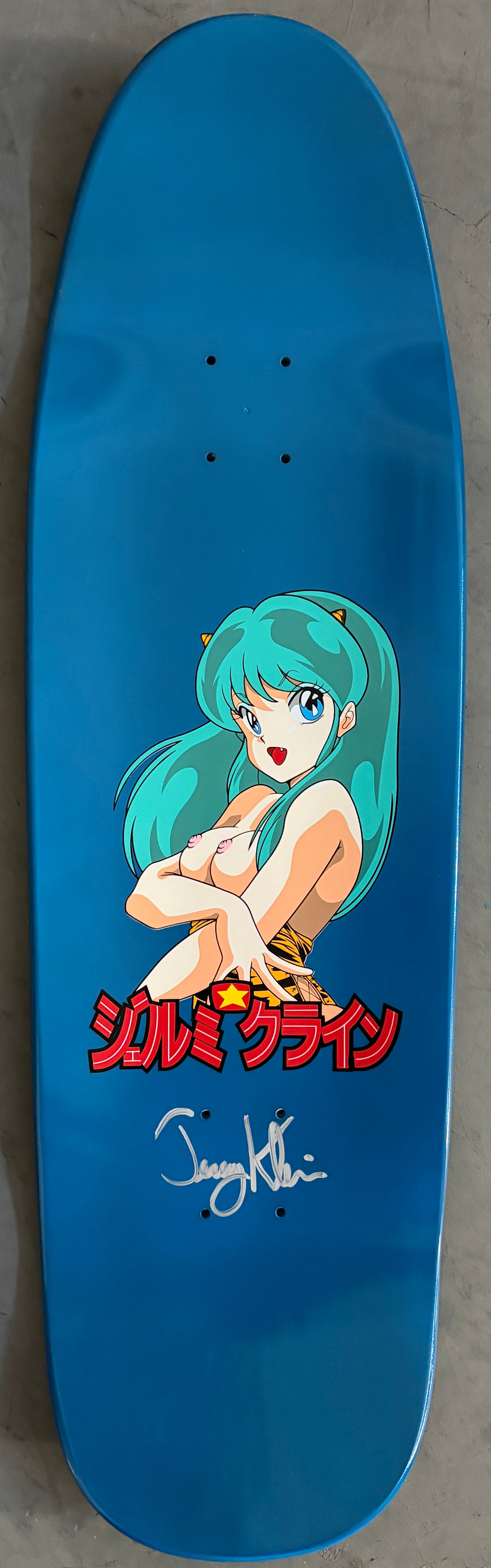 lum chan at the beach BLUE DIPPED SIGNED 9.5 X 31.75 HAND SCREENED