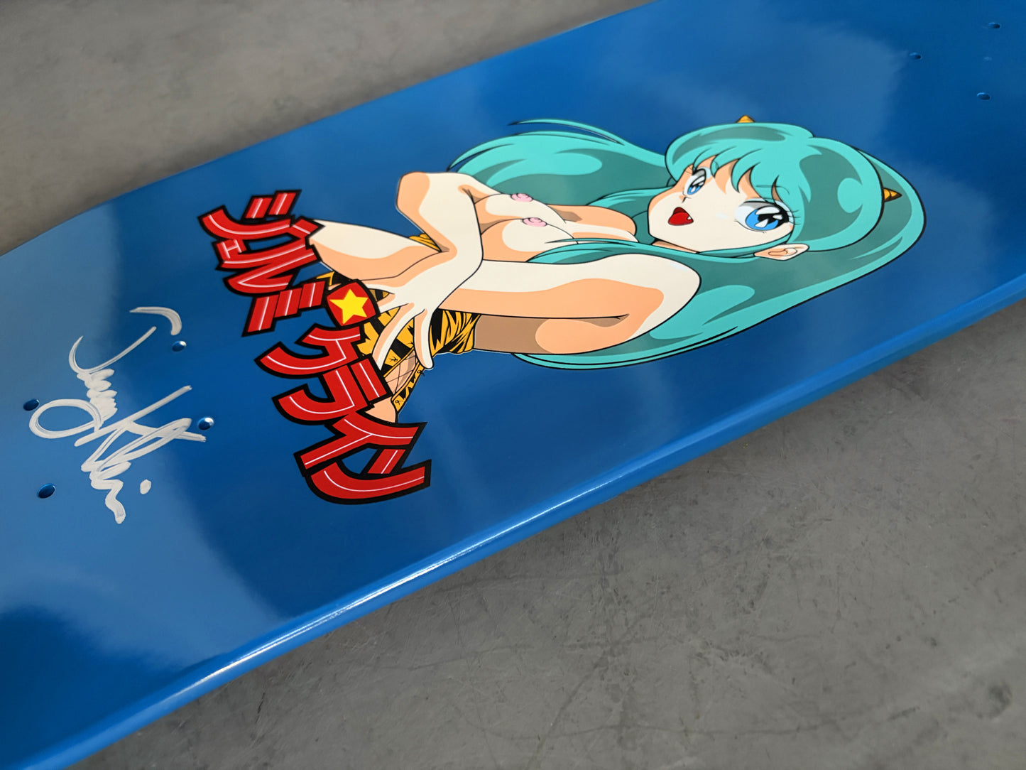 lum chan at the beach BLUE DIPPED SIGNED 9.5 X 31.75 HAND SCREENED