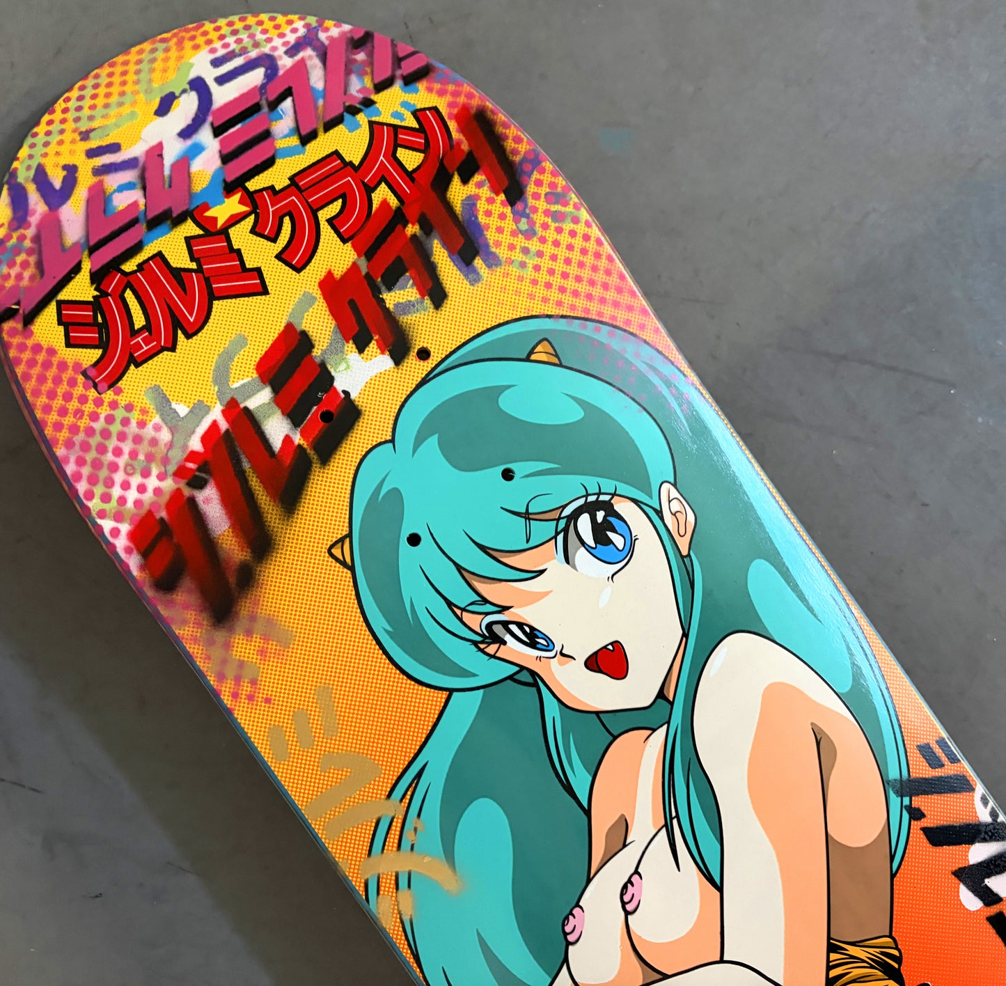 lum chan at the beach 8.5 X 32.25 BLUE/RED MIXED PROCESS SIGNED 1 of 1