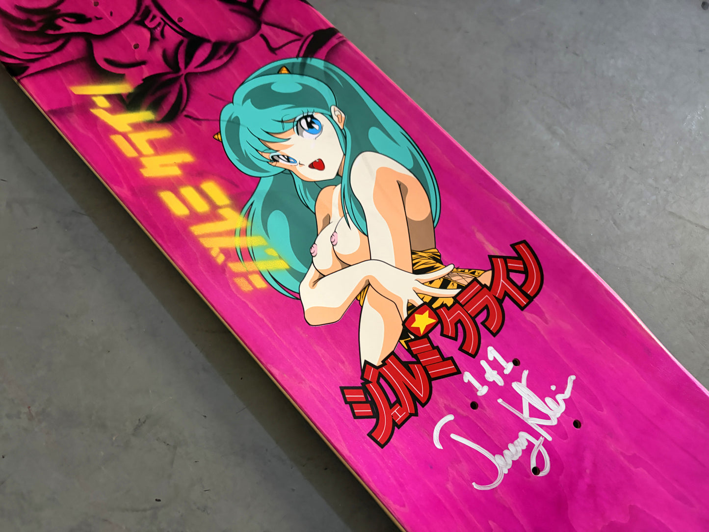 lum chan at the beach 8.5 X 32.25 BLUE/RED MIXED PROCESS SIGNED 1 of 1