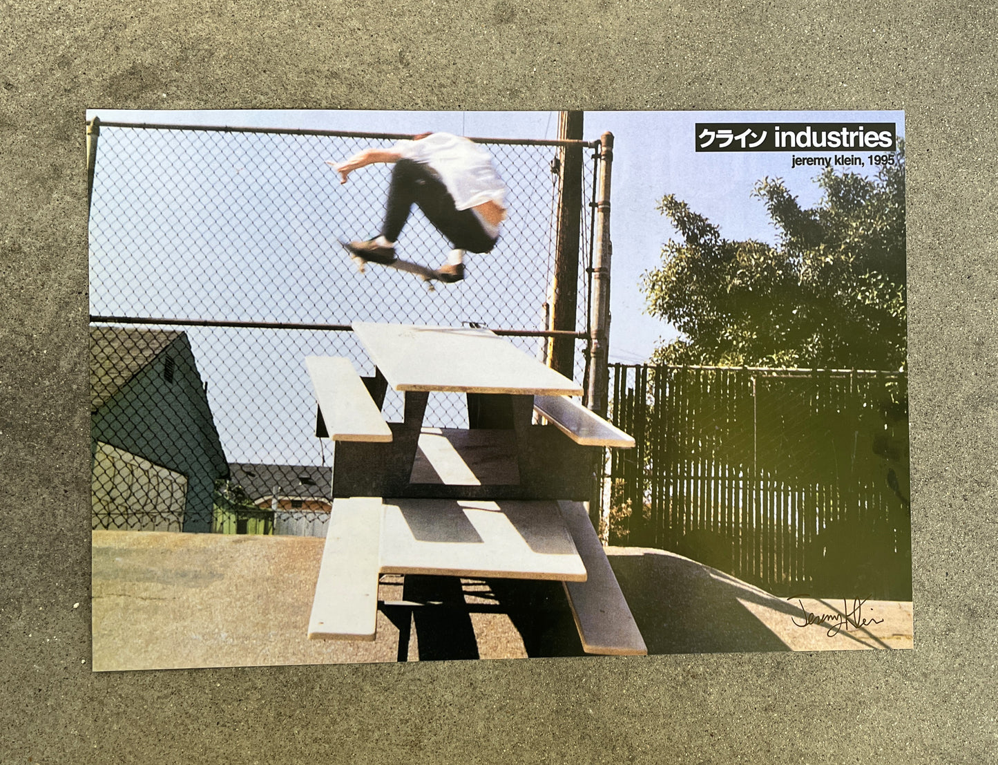 SIGNED jeremy klein 2 table ollie poster 24 X 16