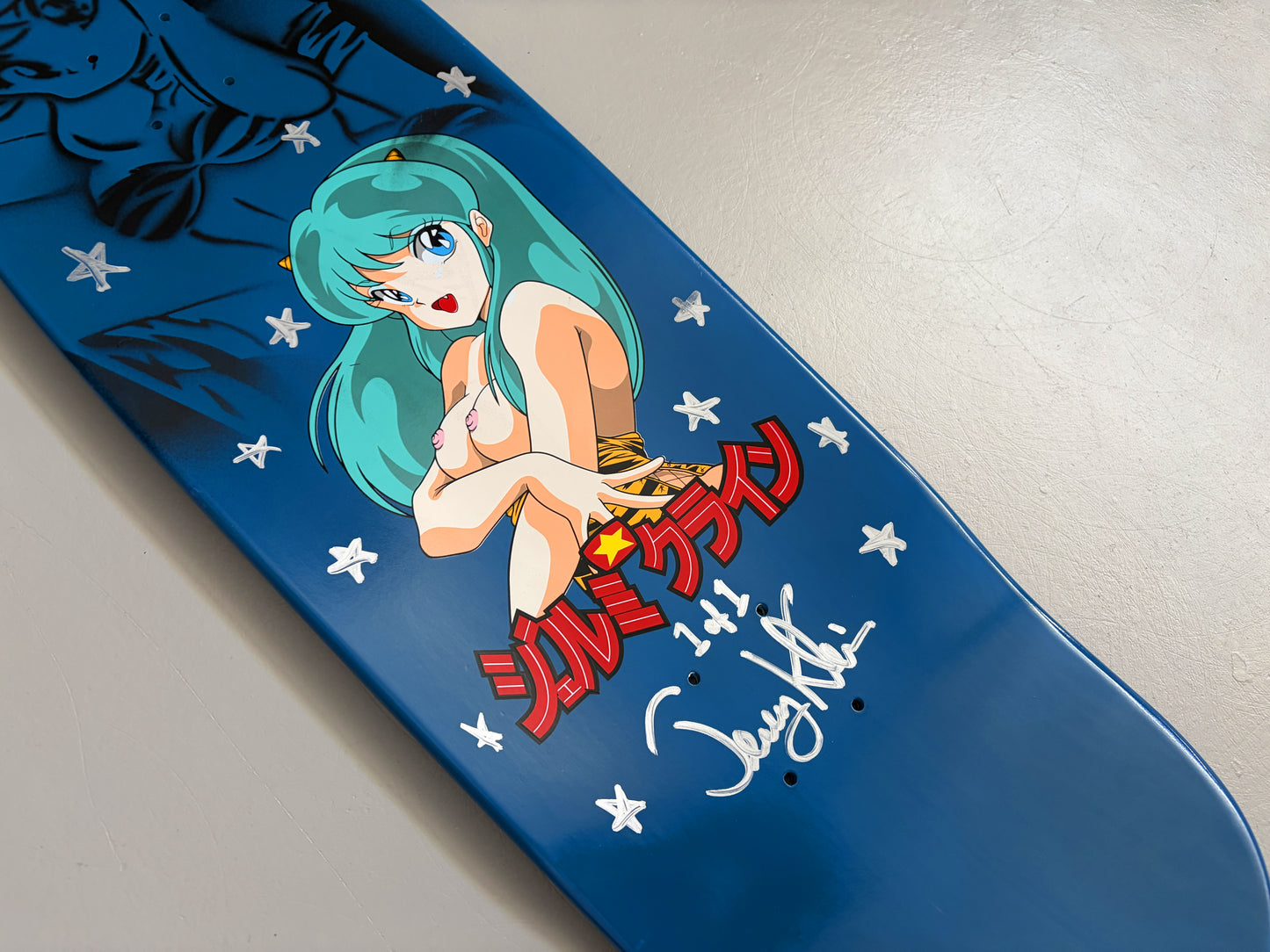 lum chan at the beach 9.5 X 32.25 DIPPED BLUE/PURPLE ANODIZED PROCESS SIGNED 1 of 1