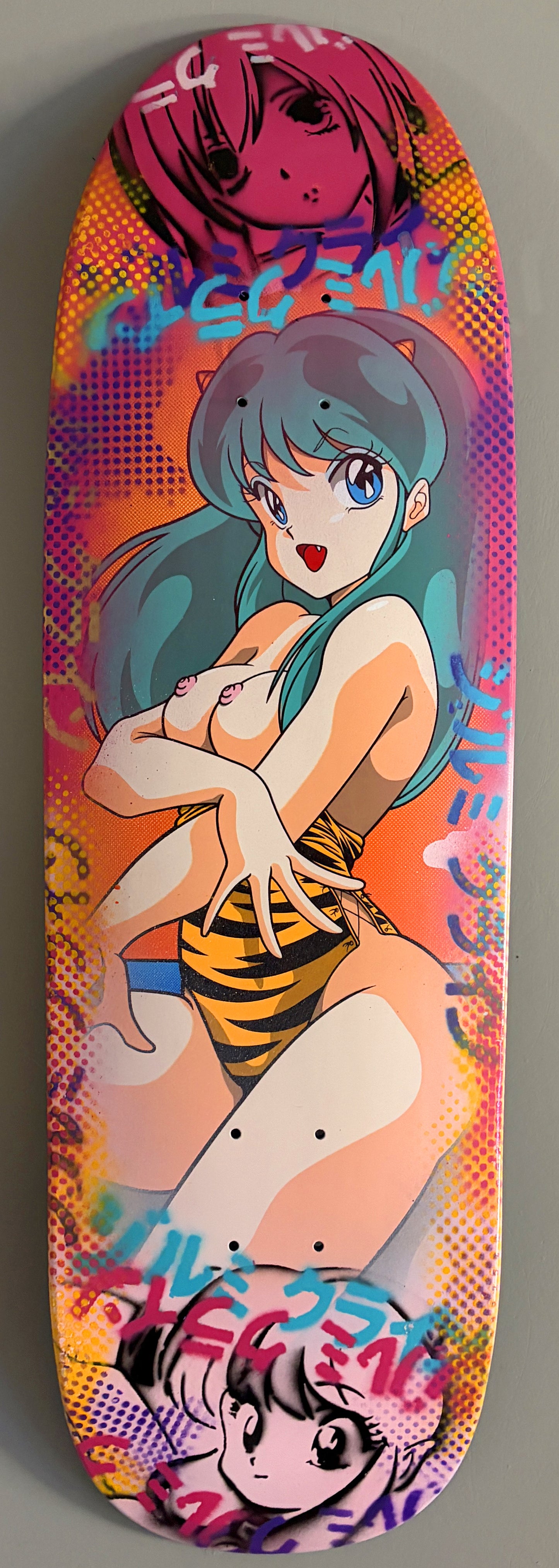 lum chan at the beach 9.5 X 32.25 DIPPED PINK/MAGENTA PROCESS SIGNED 1 of 1