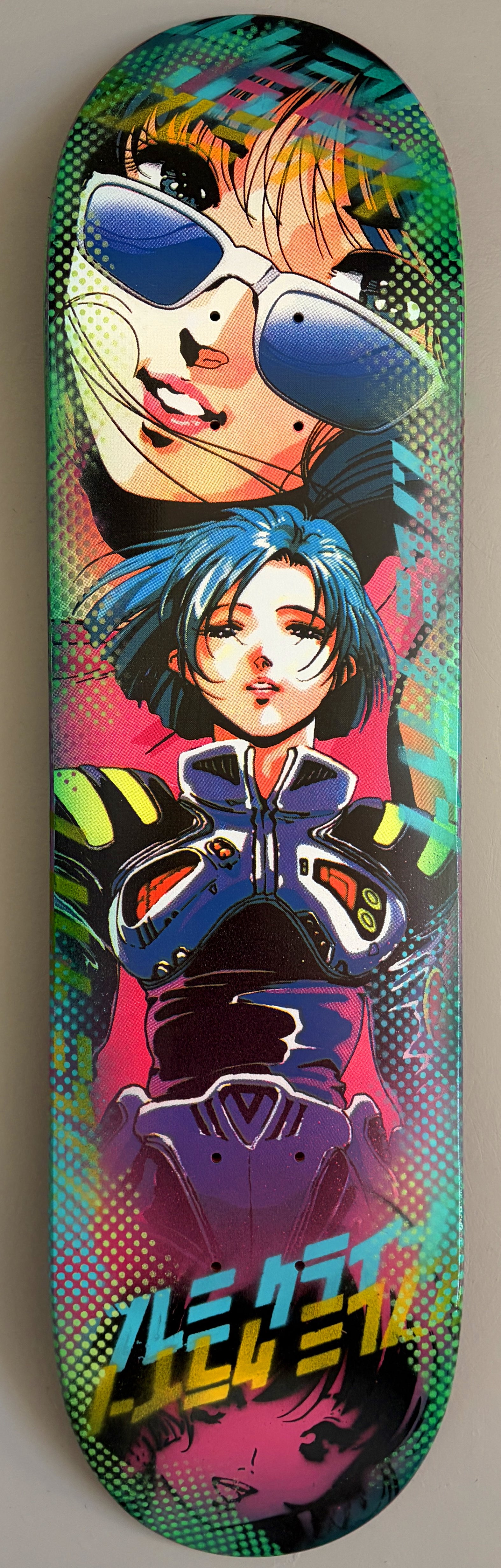 macross 8.5 X 32.25 PINK/AQUA ANODIZED MIXED PROCESS SIGNED 1 of 1