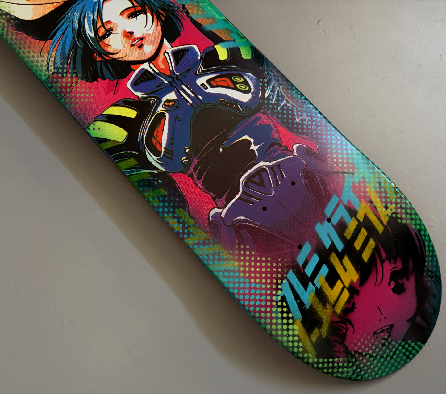 macross 8.5 X 32.25 PINK/AQUA ANODIZED MIXED PROCESS SIGNED 1 of 1