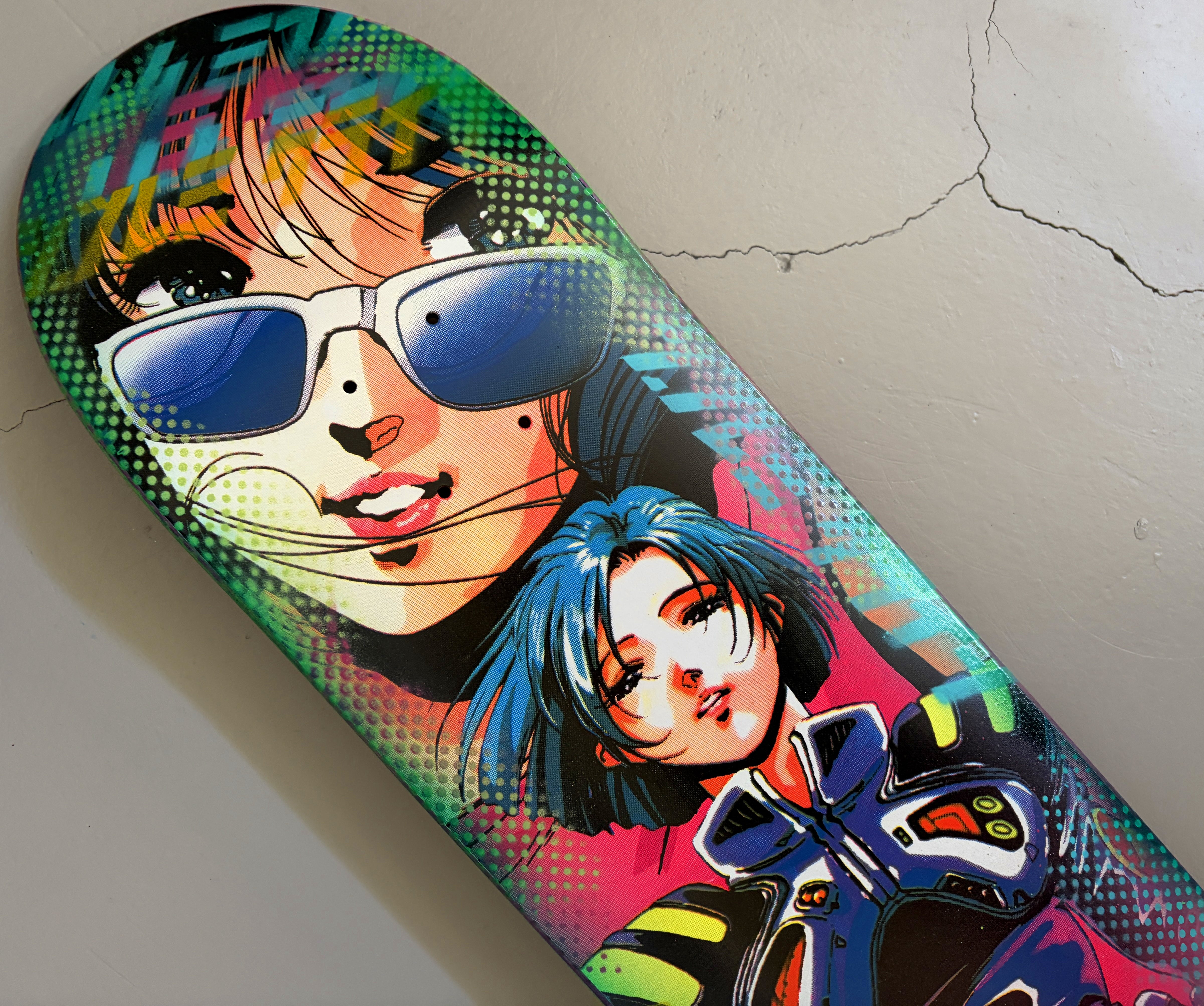 macross 8.5 X 32.25 PINK/AQUA ANODIZED MIXED PROCESS SIGNED 1 of 1