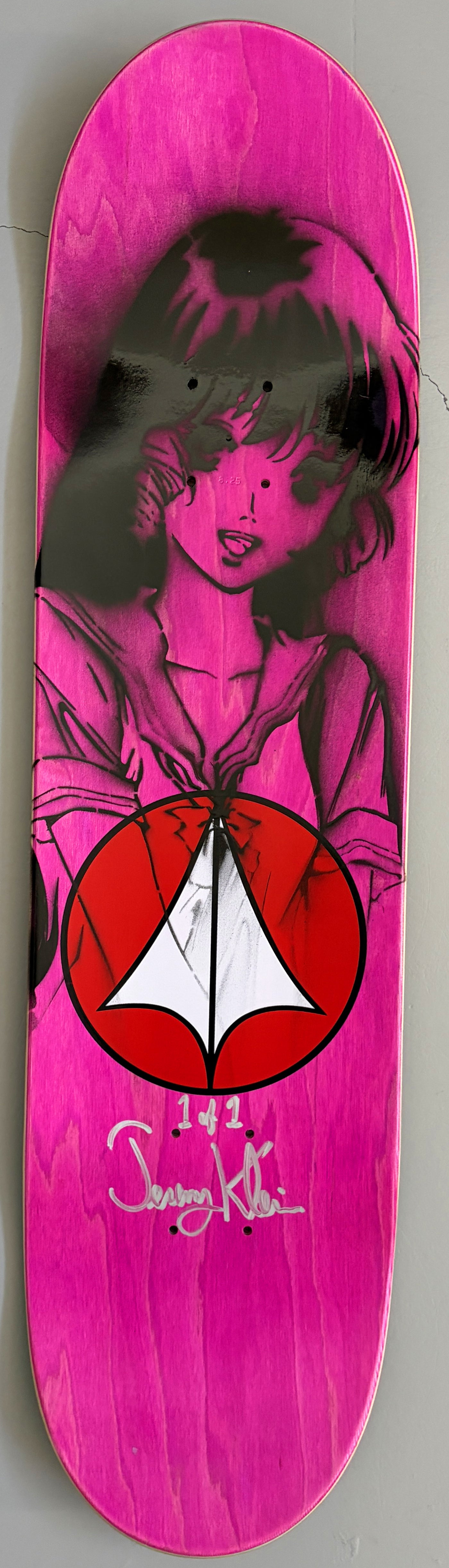 macross 8.5 X 32.25 PINK/AQUA ANODIZED MIXED PROCESS SIGNED 1 of 1