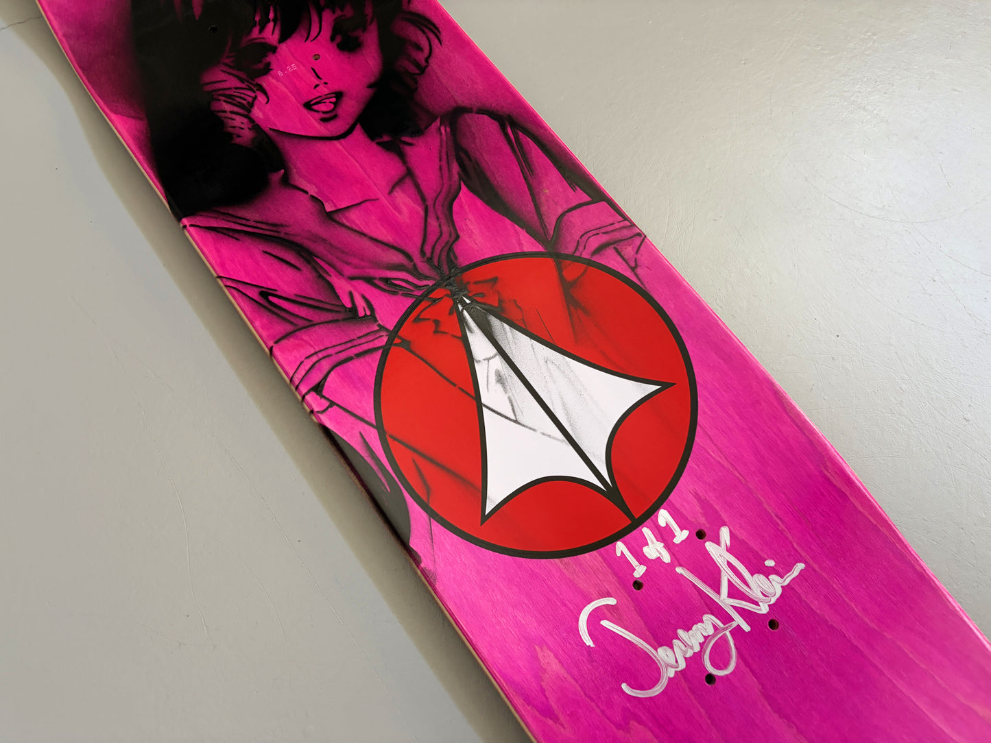 macross 8.5 X 32.25 PINK/AQUA ANODIZED MIXED PROCESS SIGNED 1 of 1