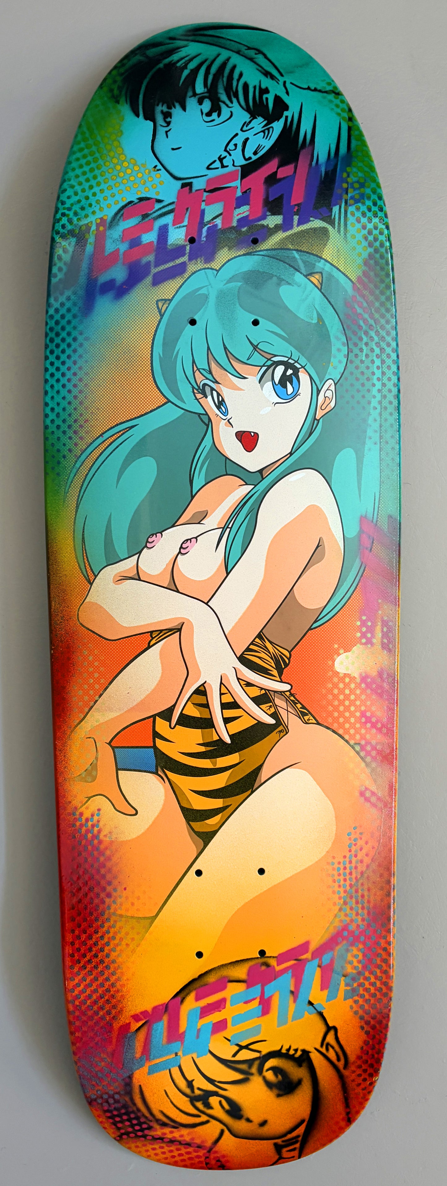 lum chan at the beach 9.5 X 32.25 DIPPED AQUA/YELLOW PROCESS SIGNED 1 of 1
