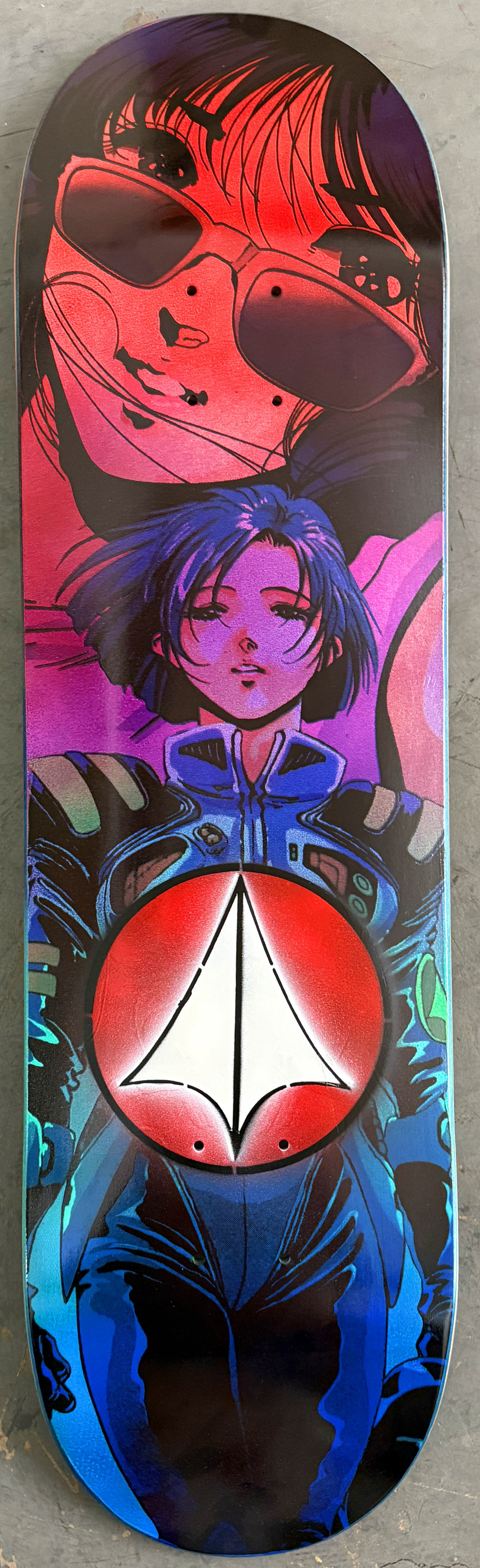 SIGNED macross 8.5 X 32.25 RED/PURPLE/LOGO 1 of 1